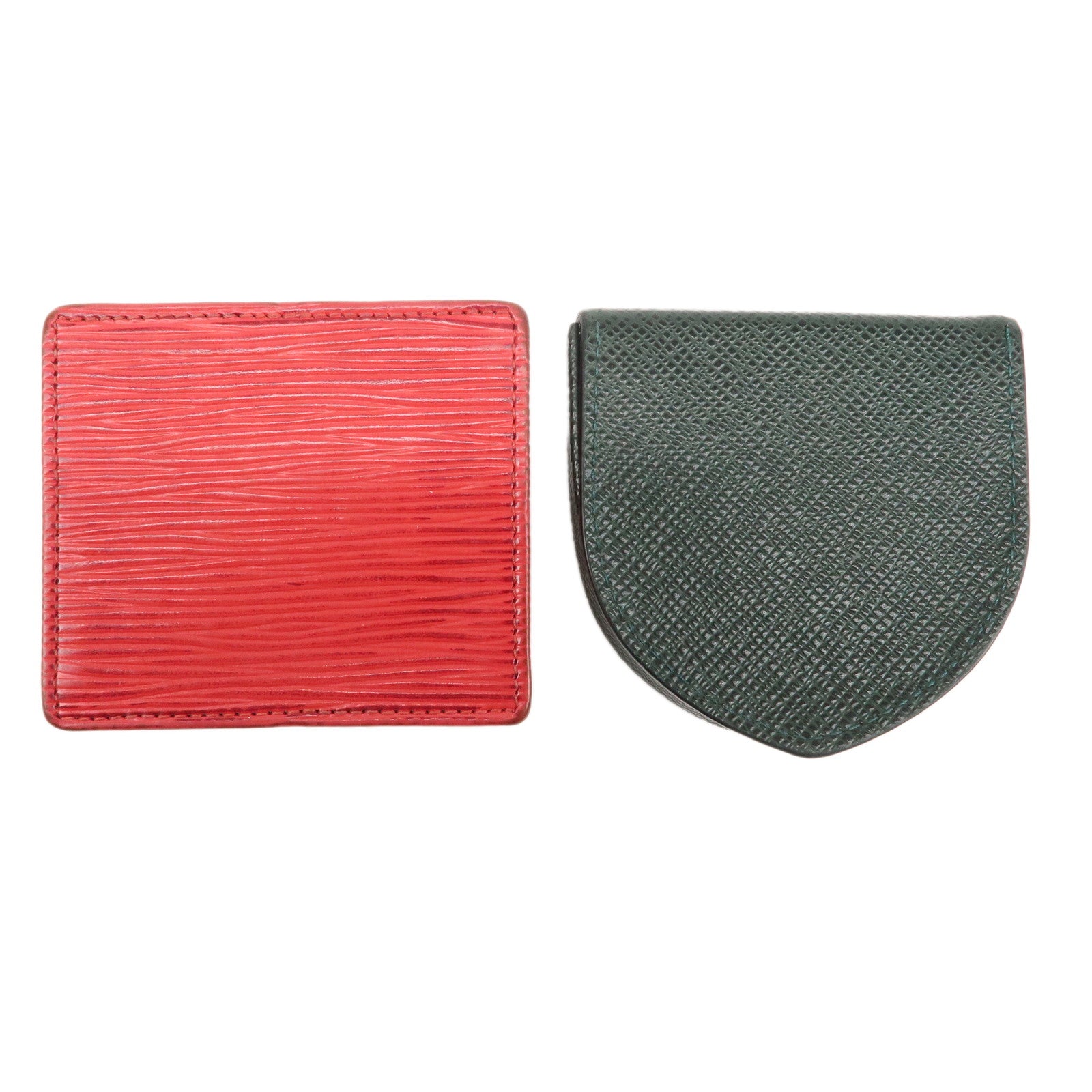 Set of 2 Louis Vuitton Epi Taiga Coin Case M63697 M30374