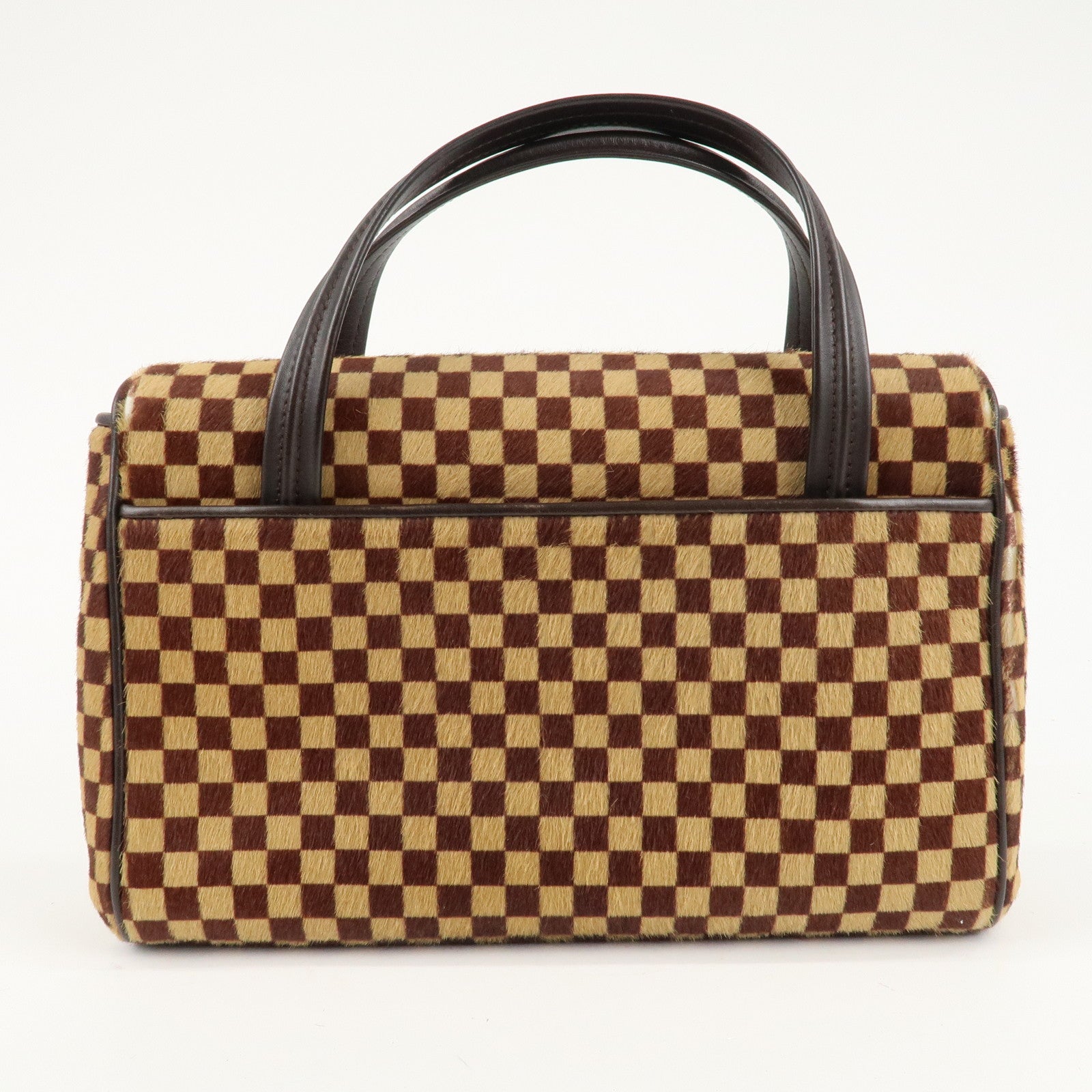 Louis Vuitton Damier Sauvage Lion Hand Bag Beige Brown M92131