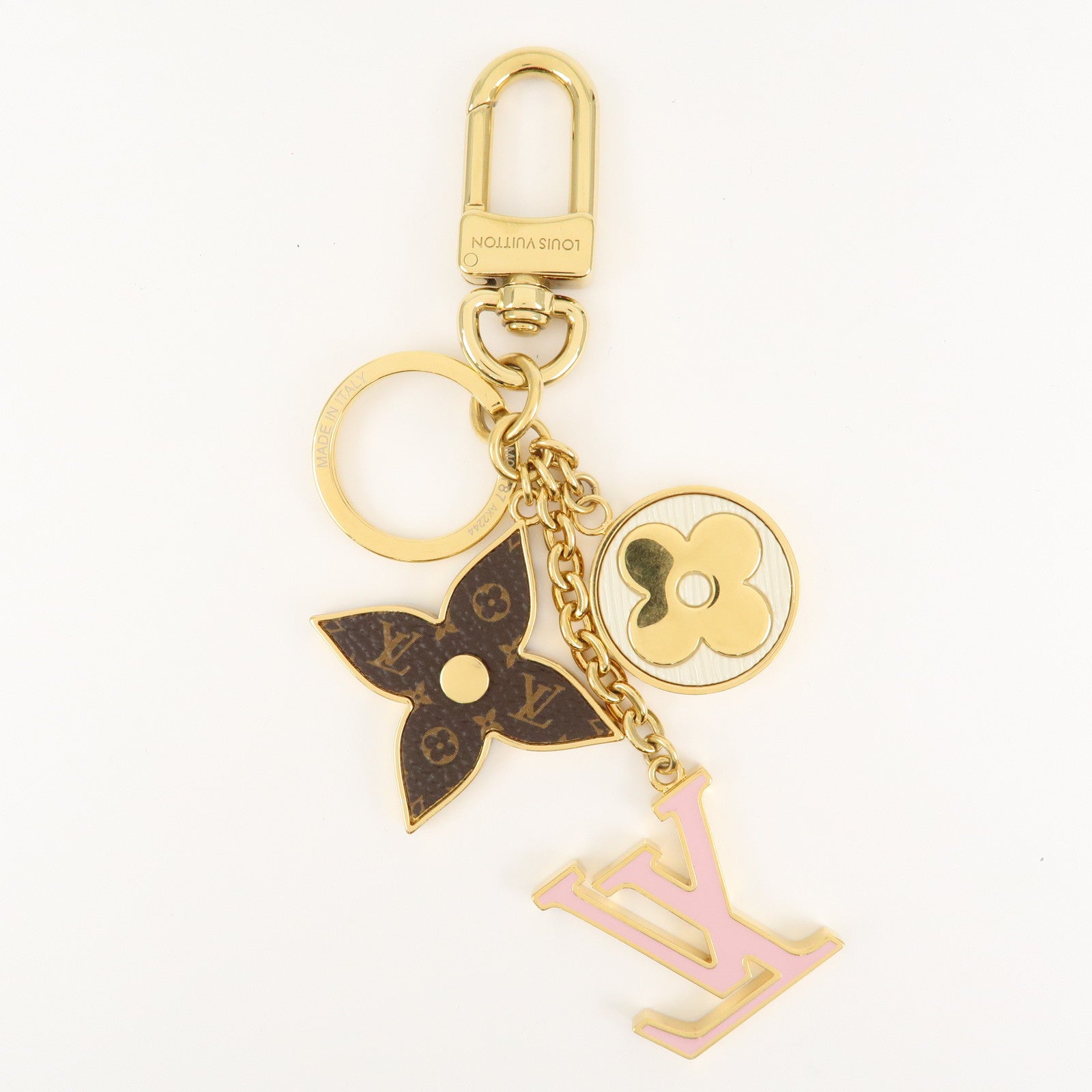 Louis Vuitton Key Chain Bag Charm Spring Street Gold M01187 Used