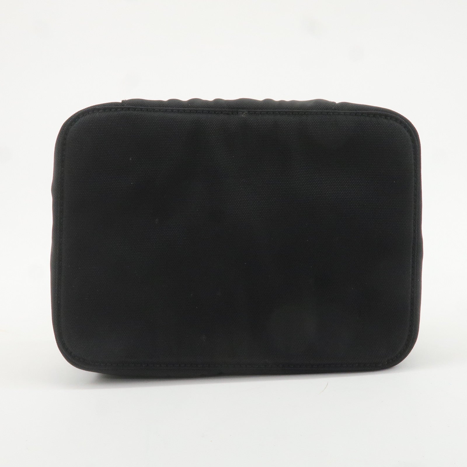 GUCCI Canvas Pouch Cosmetic Pouch Black Silver Hardware 039.0949 Used