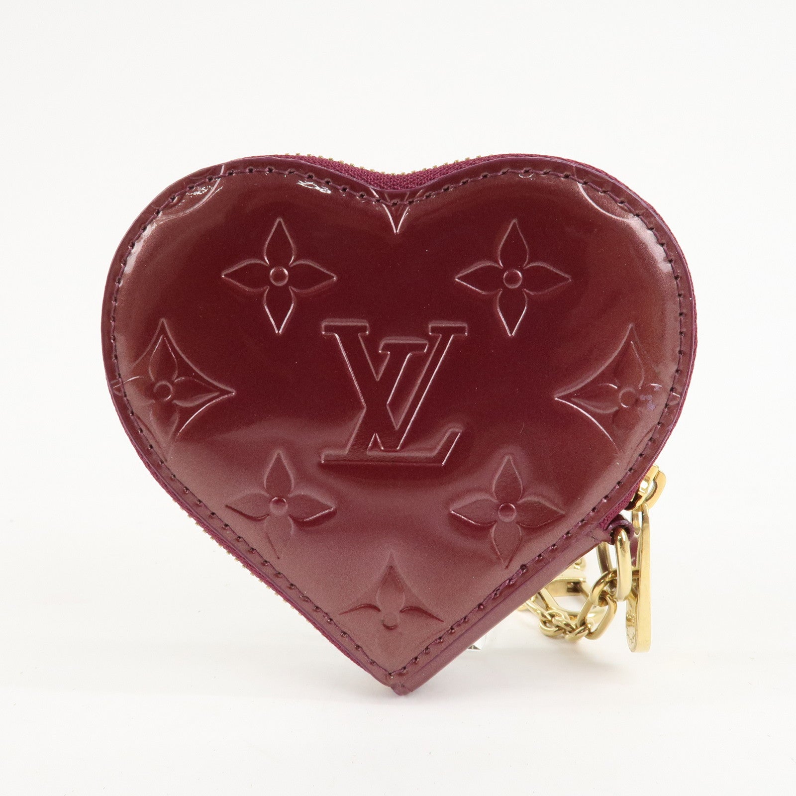 Louis Vuitton Monogram Vernis Porte Monnaie Coeur Coin Case M91480 Used