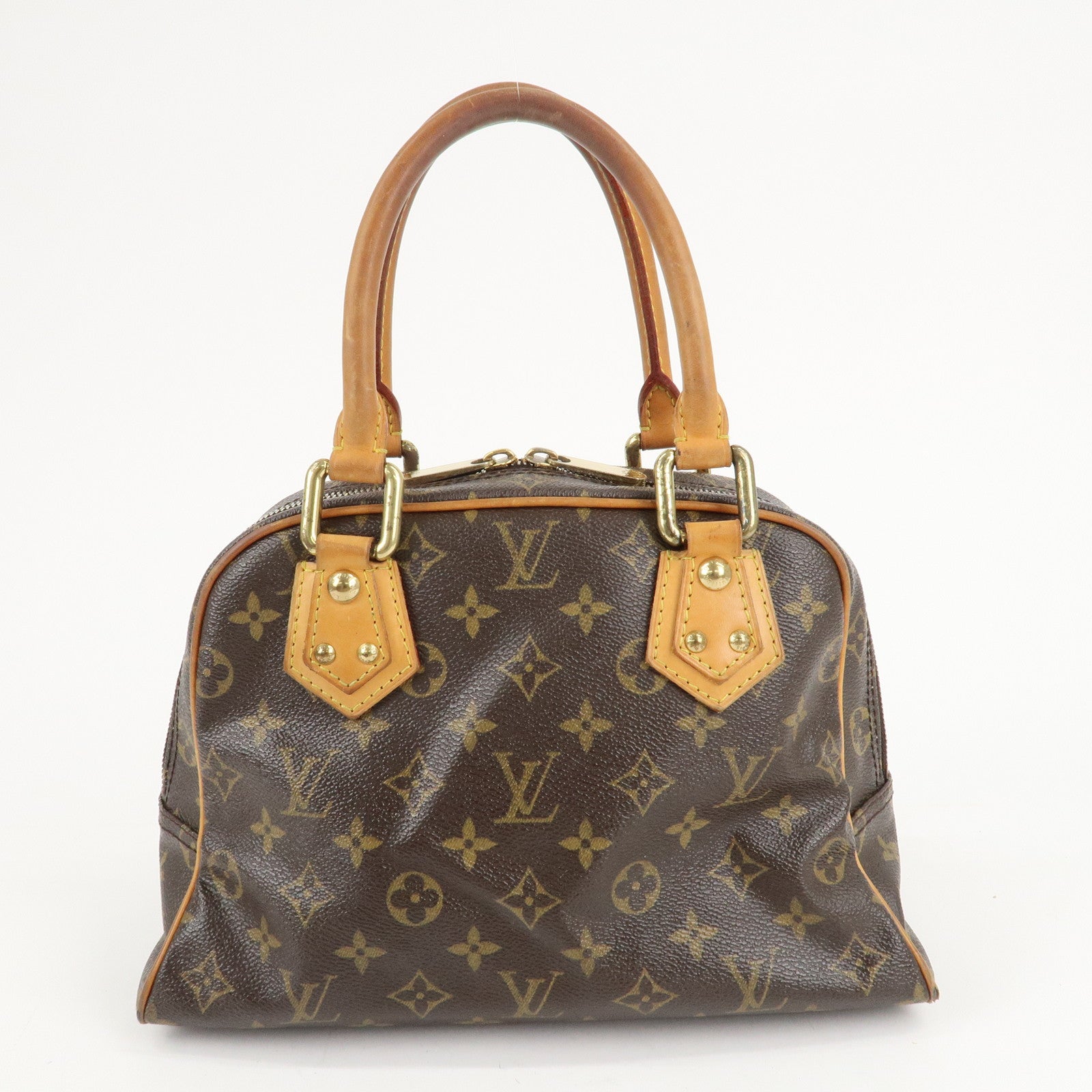 Louis Vuitton Monogram Manhattan PM Hand Bag Brown M40026