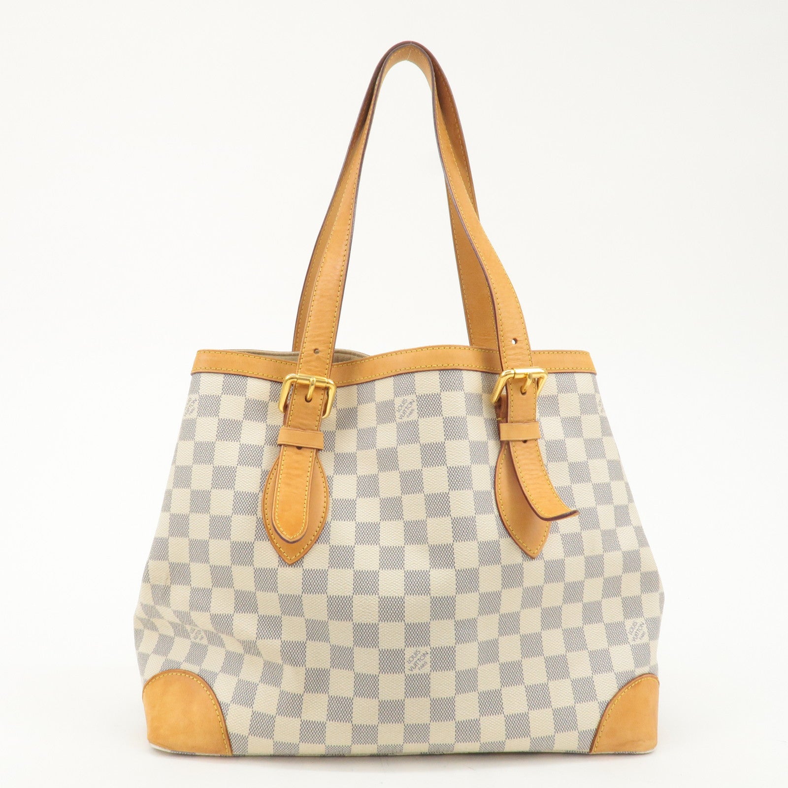 Louis Vuitton Damier Azur Hampstead MM Tote Bag Brown N51206