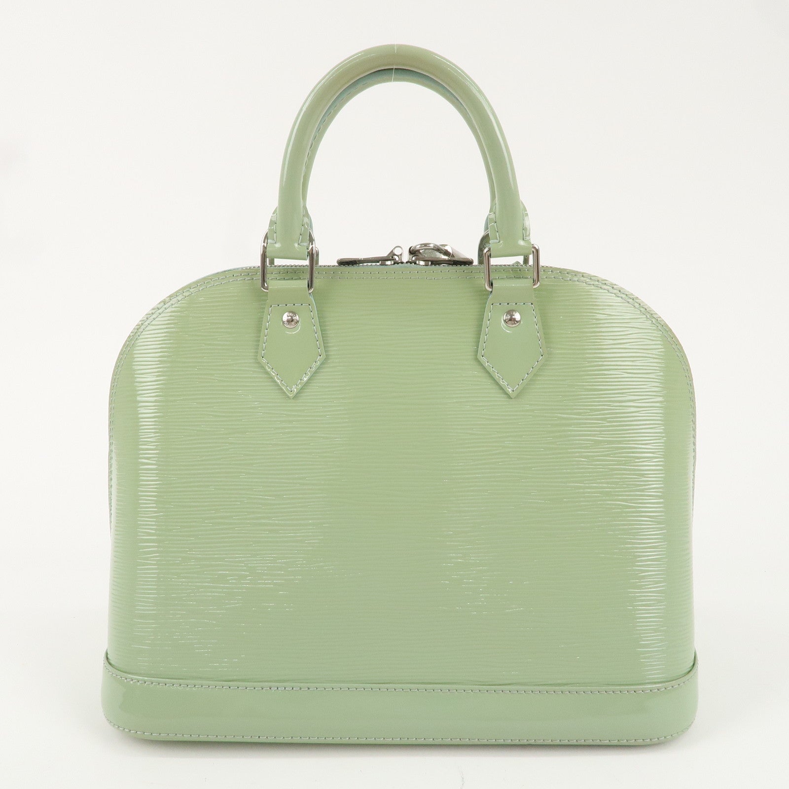 Louis Vuitton Epi Patent Leather Alma Hand Bag Light Green M52142