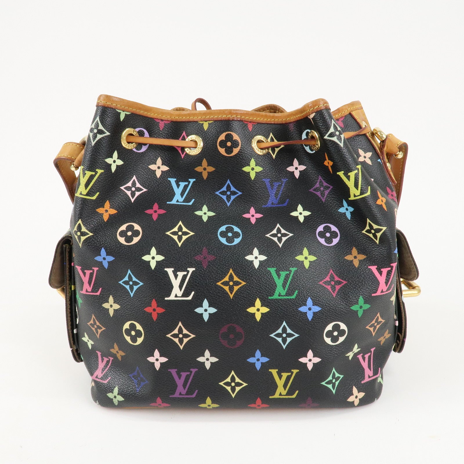 Louis Vuitton Monogram Multi Color Petit Noe Bag Noir M42230 Used