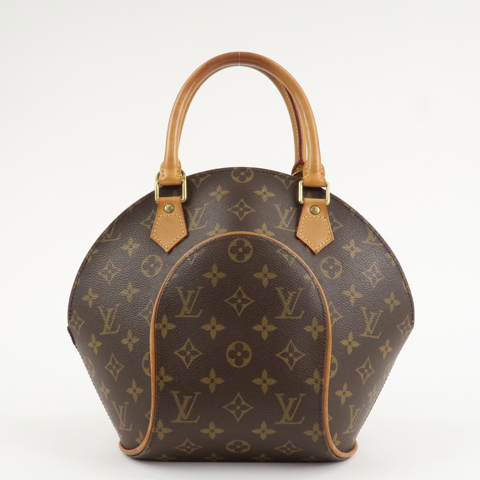 Louis Vuitton Monogram Ellipse PM Hand Bag Brown M51127 Used