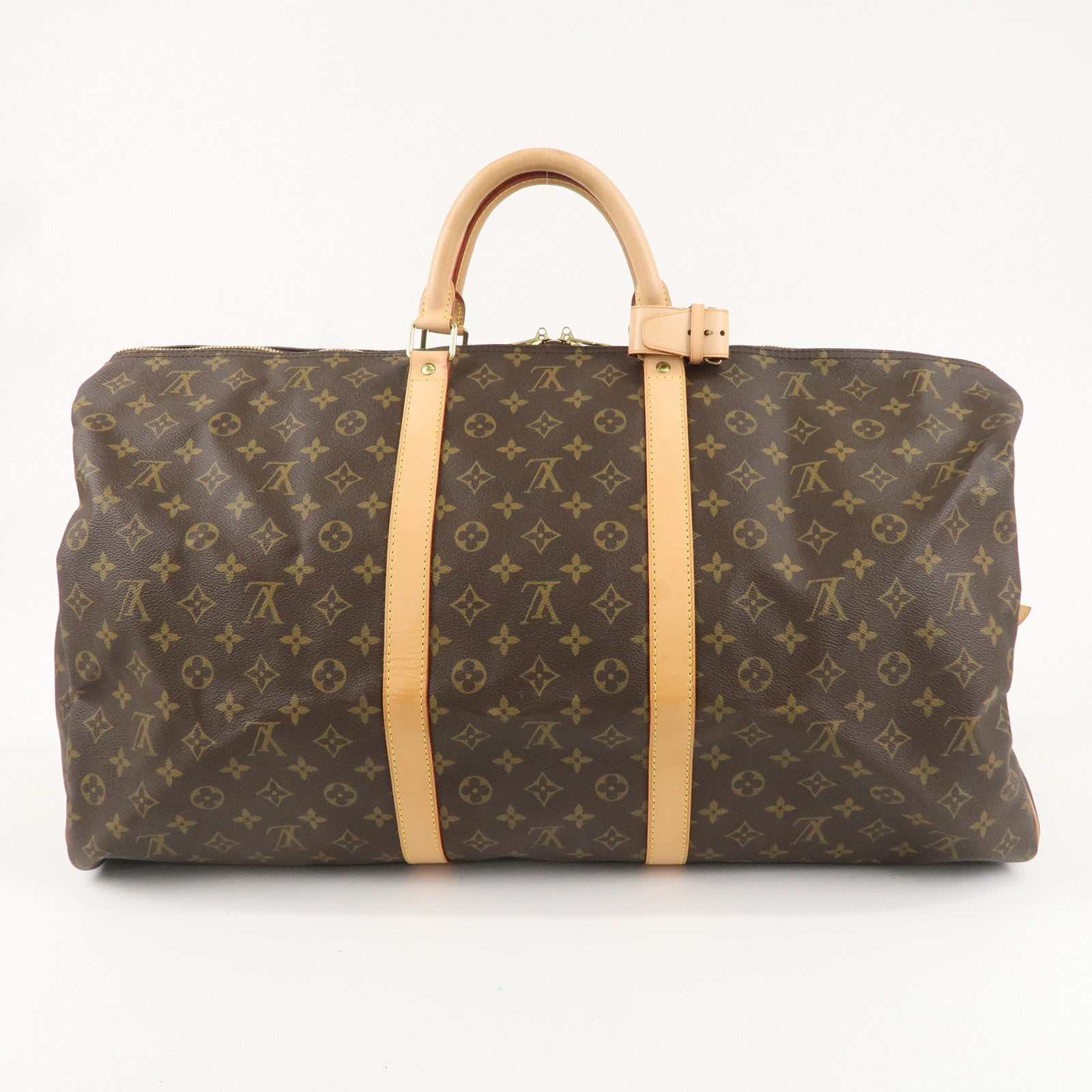 Louis Vuitton Monogram Keep All Bandouliere 60 Bag Brown M41412