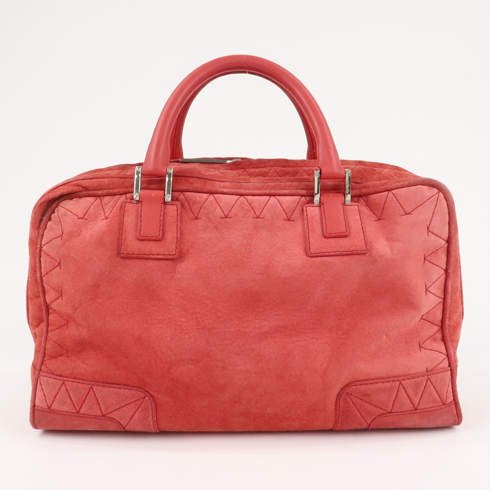 LOEWE Anagram Leather Amazona 36 Hand Bag Rose