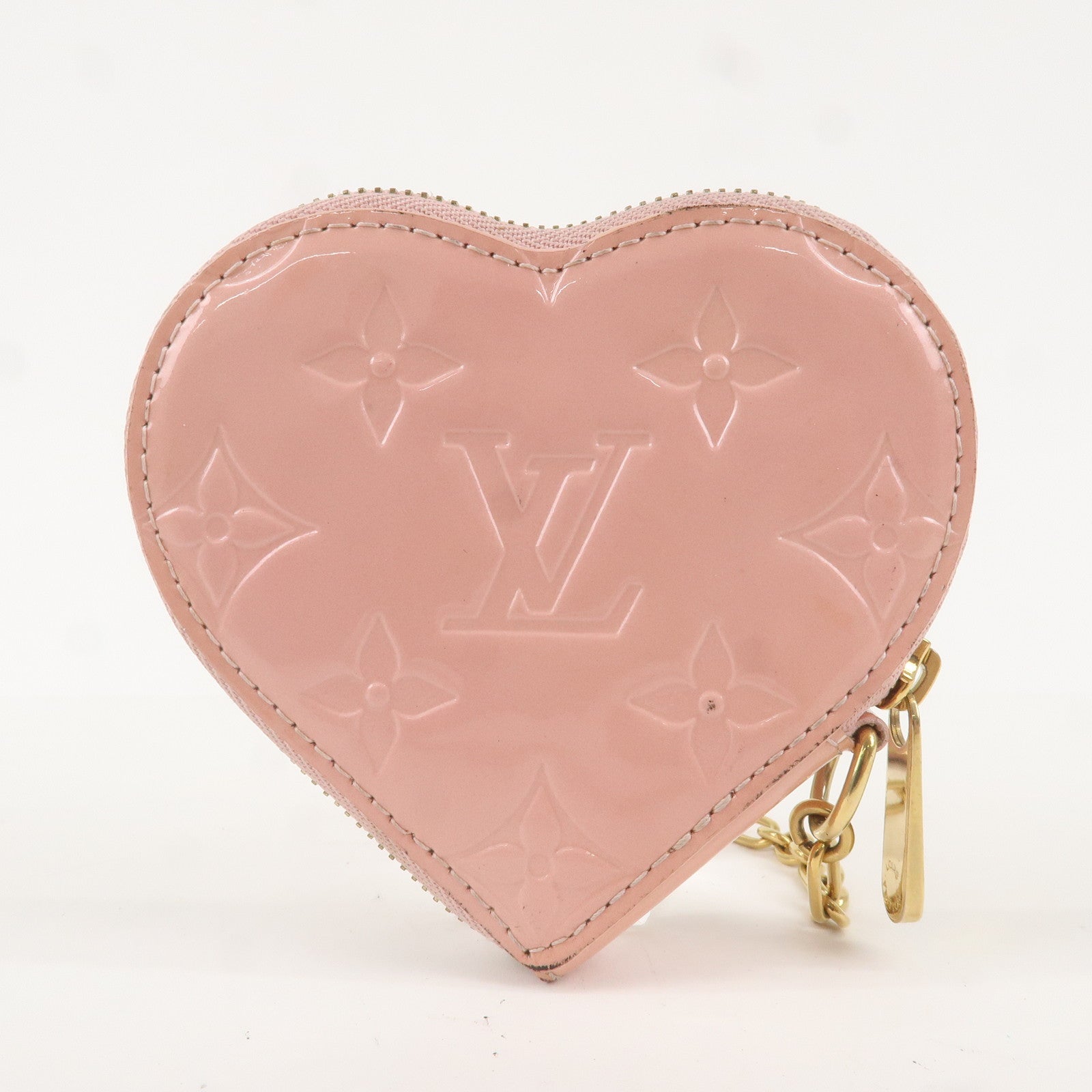 Louis Vuitton Vernis Porte Monnaie Coeur CoinCase RosePearl M91431