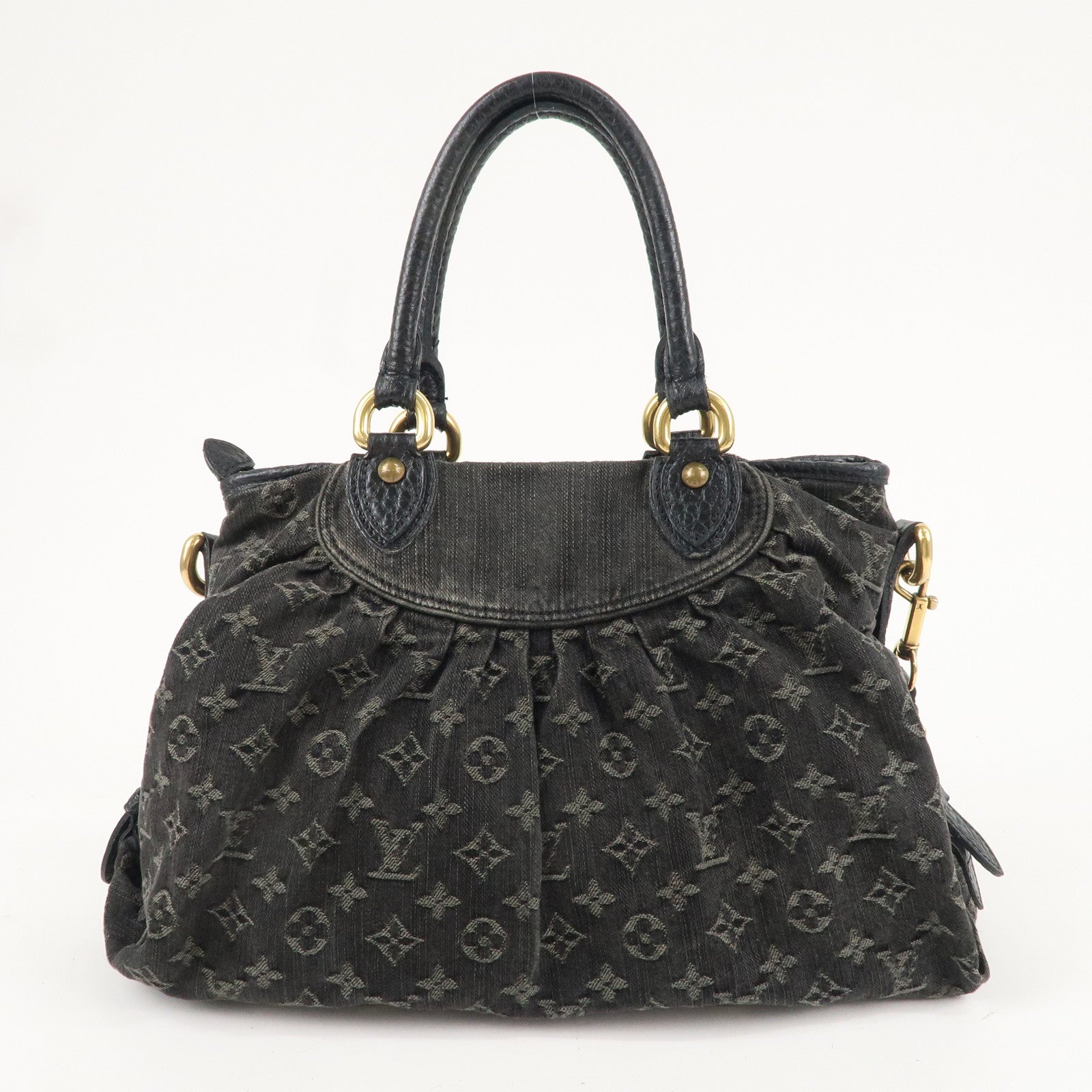 Louis Vuitton Monogram Denim Neo Cabby MM 2Way Bag Noir M95351