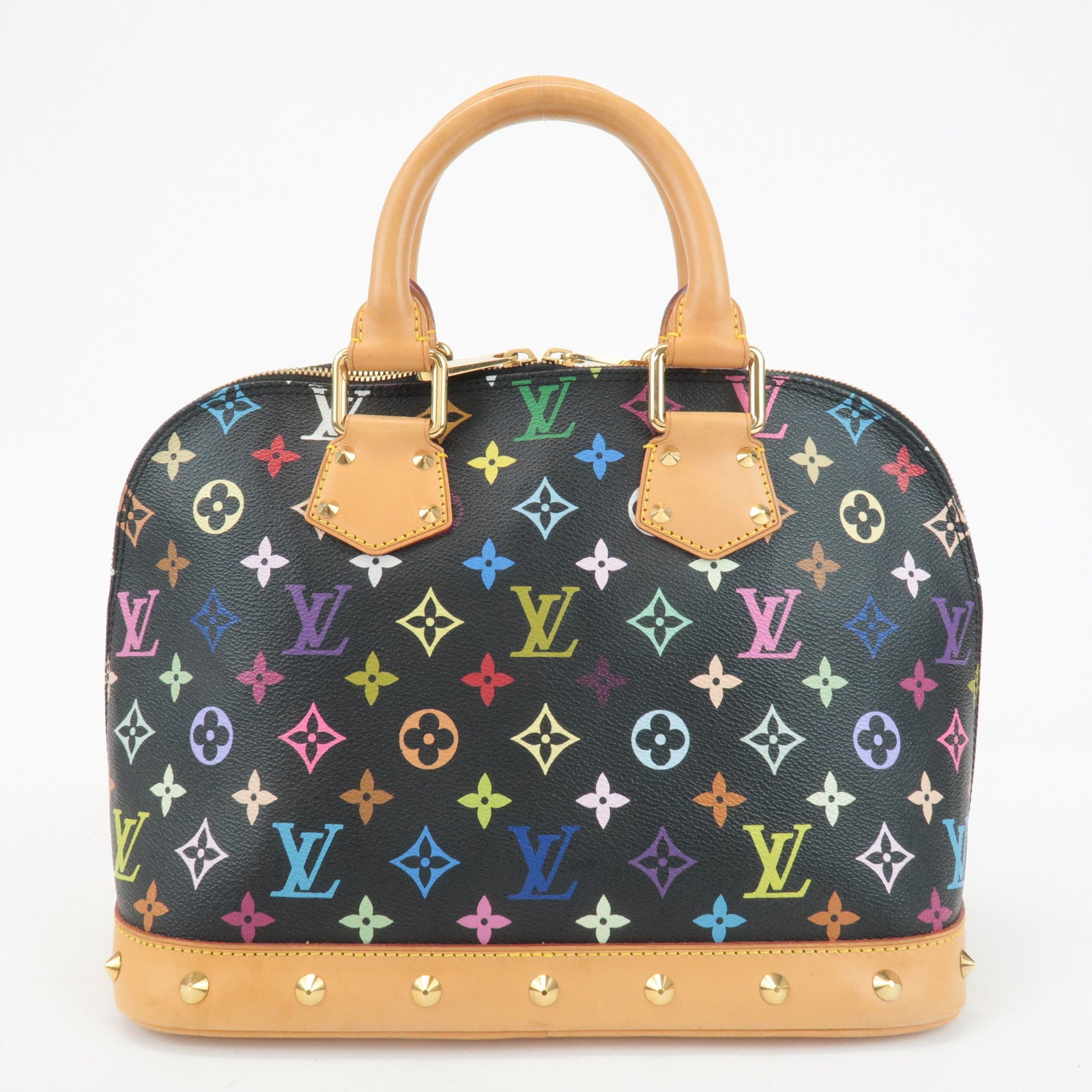 Louis Vuitton Monogram Multicolor Alma Hand Bag Noir M92646