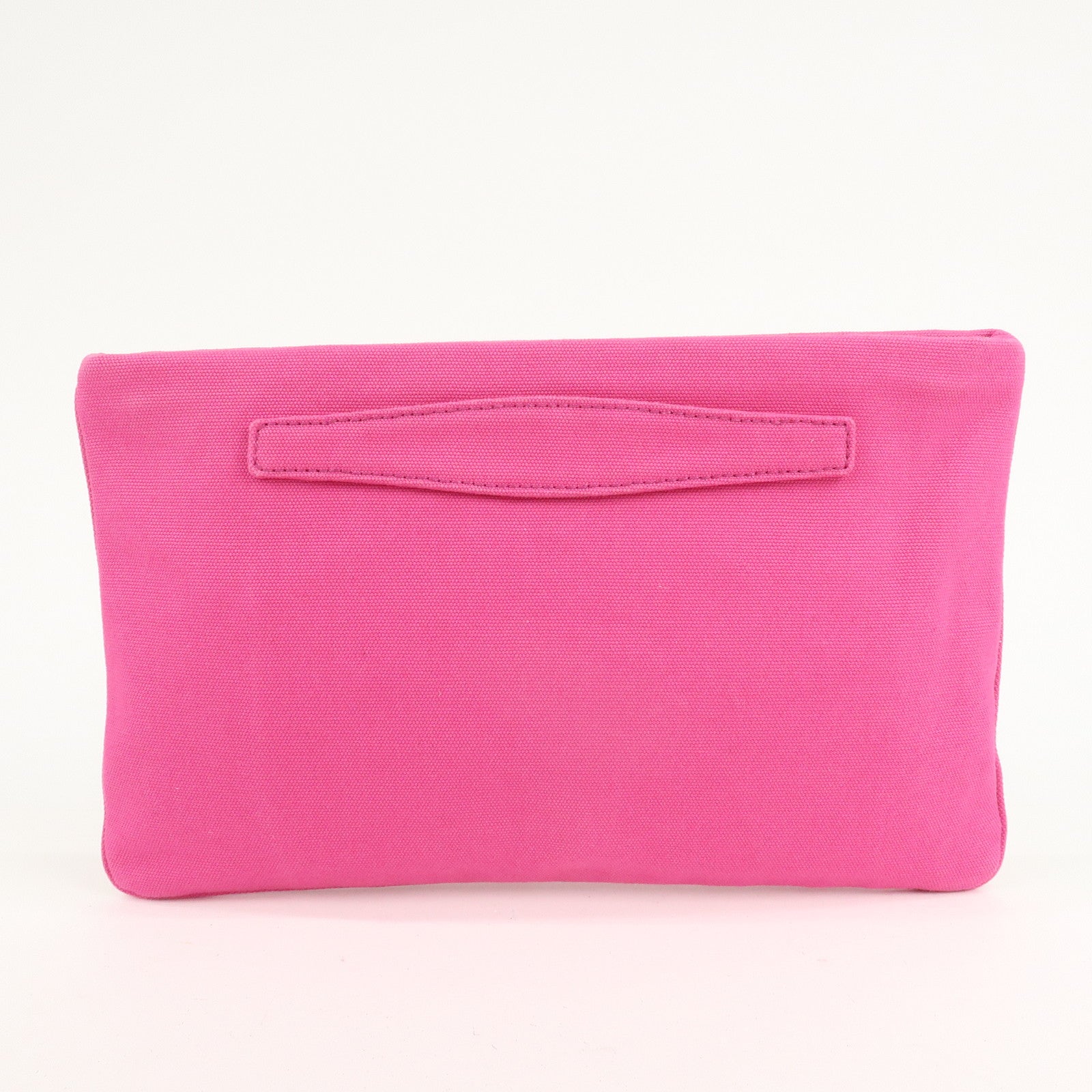 PRADA Canvas Bijoux Studded Clutch Bag Pink BP521O Used