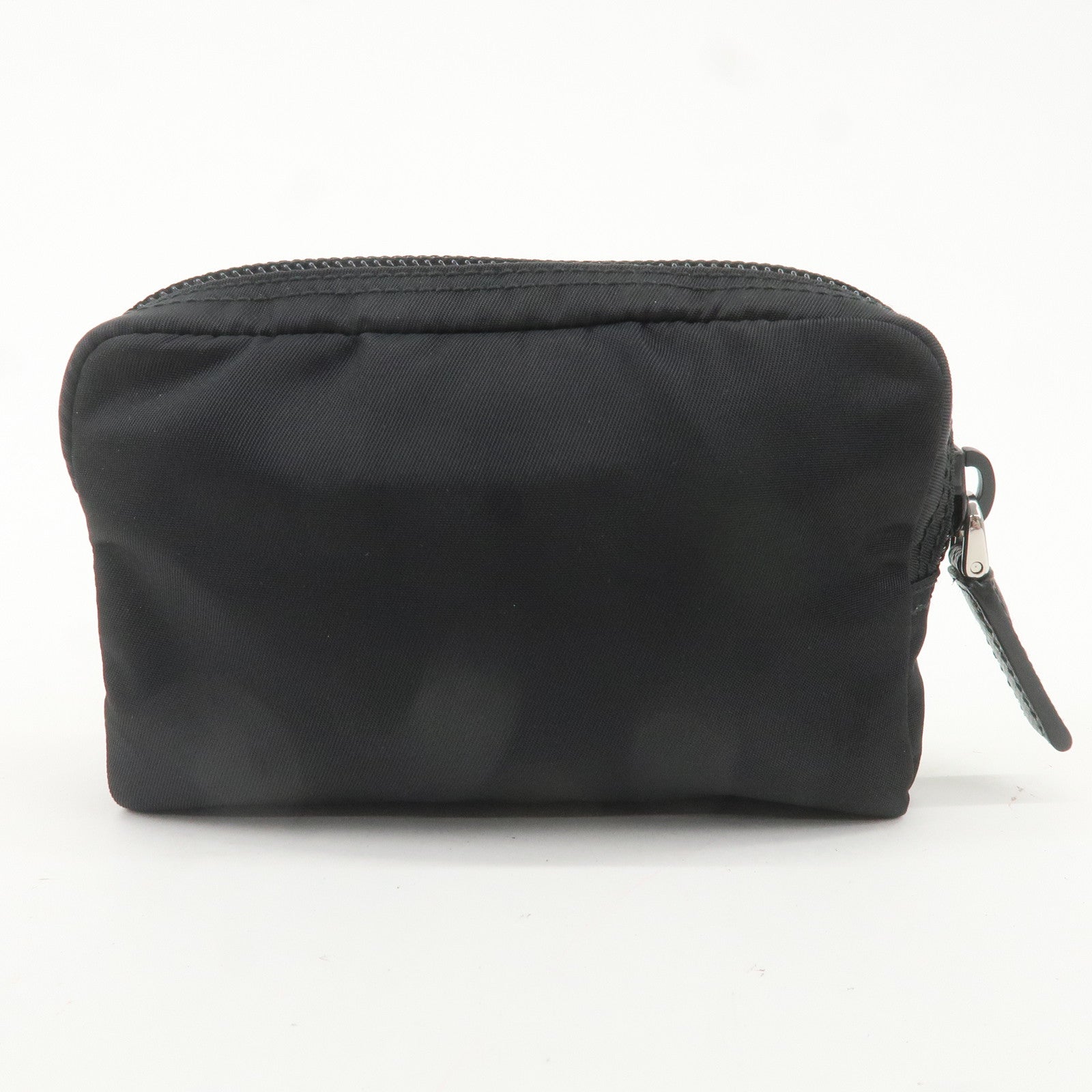 PRADA Nylon Leather Pouch Mini Case Black 1NA339