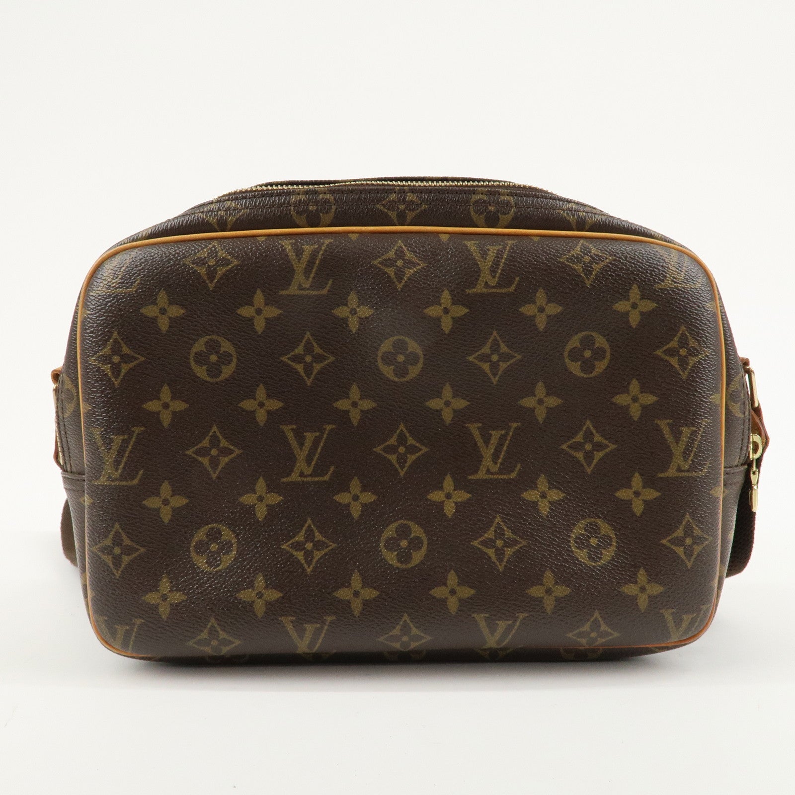 Louis Vuitton Monogram Reporter PM Shoulder Bag Brown M45254 Used