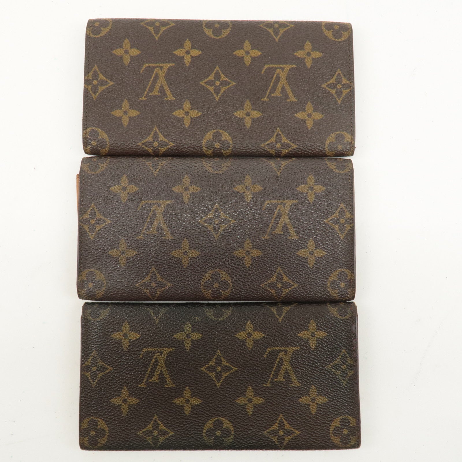 Louis Vuitton Monogram Set of 3 Porte Yen Long Wallet Brown M61820