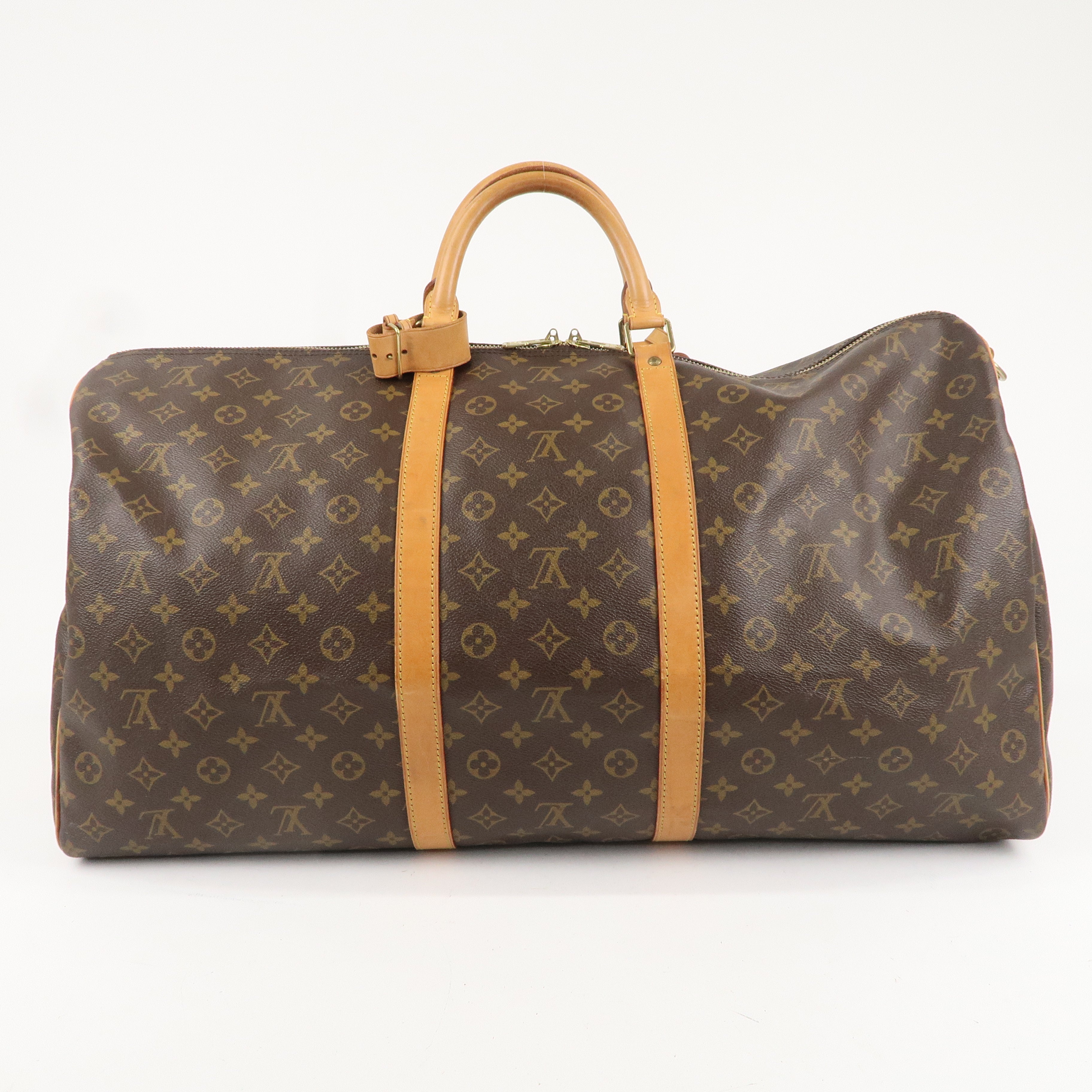 Louis Vuitton Monogram Keep All Bandouliere 60 Bag Brown M41412