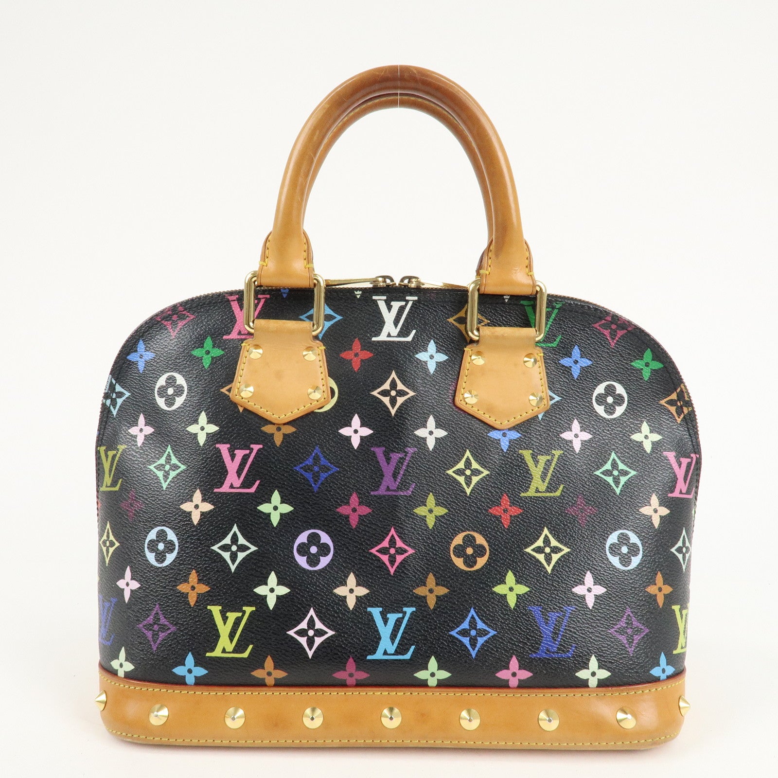 Louis Vuitton Monogram Multicolor Alma Hand Bag Noir M92646 Used