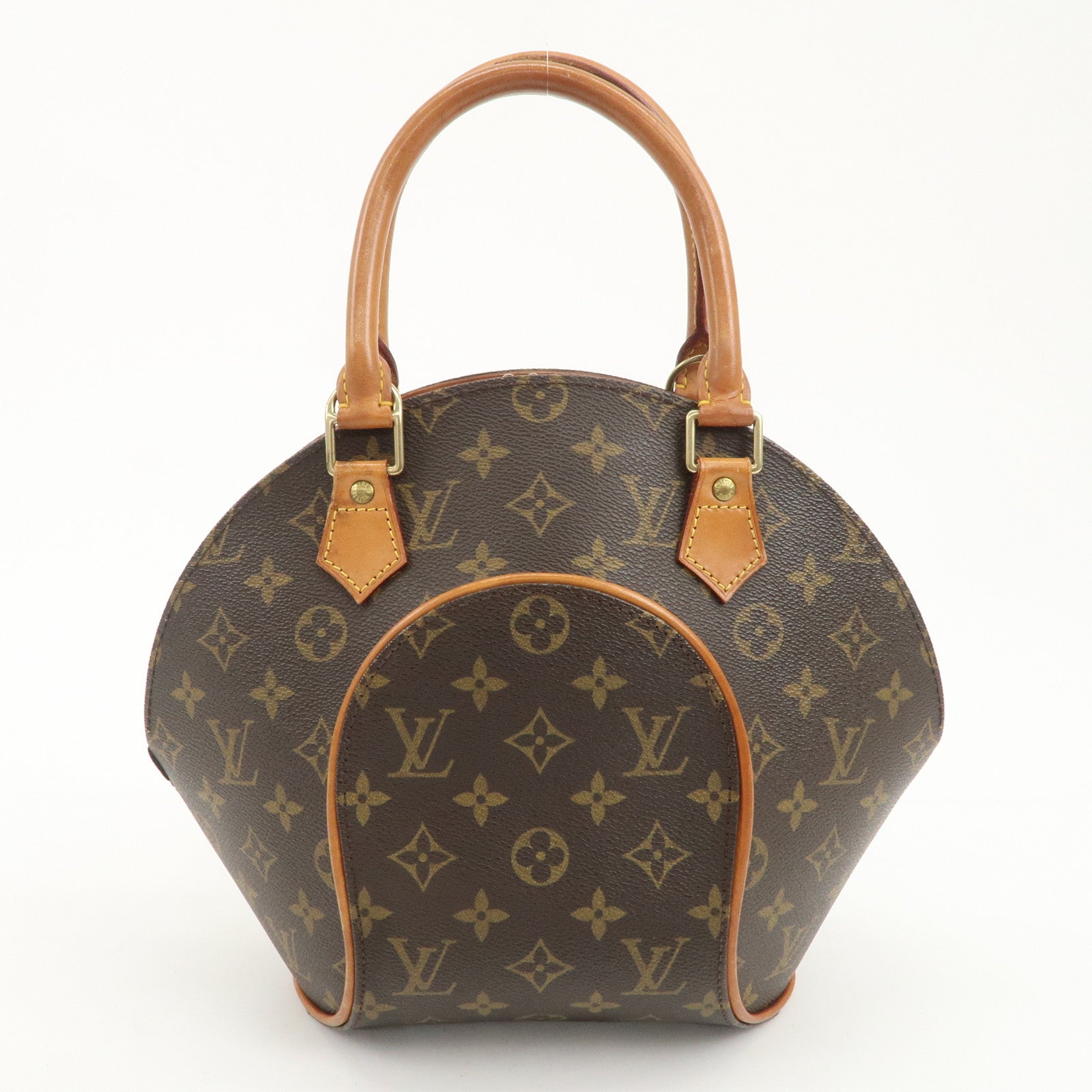 Louis Vuitton Monogram Ellipse PM Hand Bag Brown M51127 Used