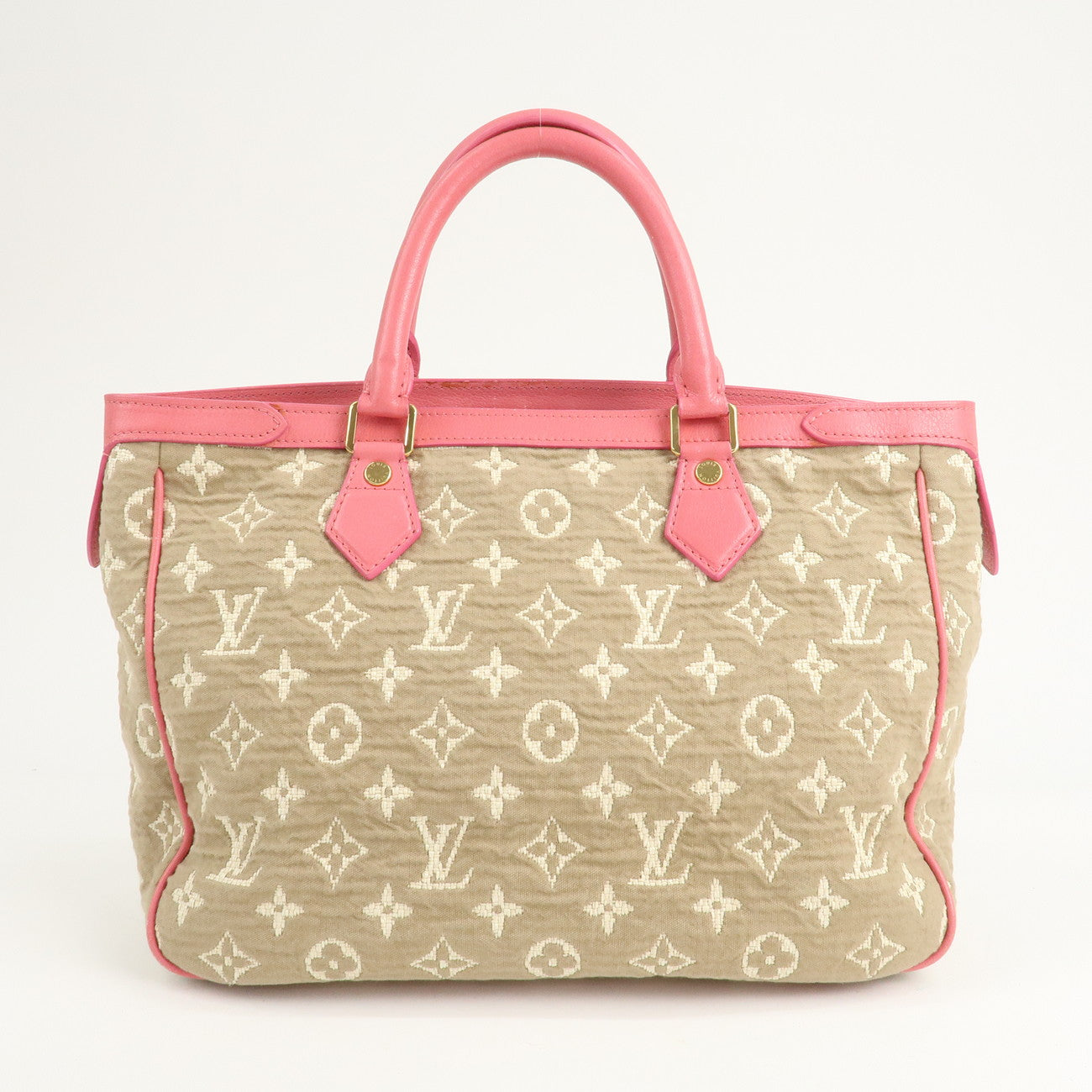 Louis Vuitton Monogram Sabia Cabas Hand Bag MM Rose M93496 Used