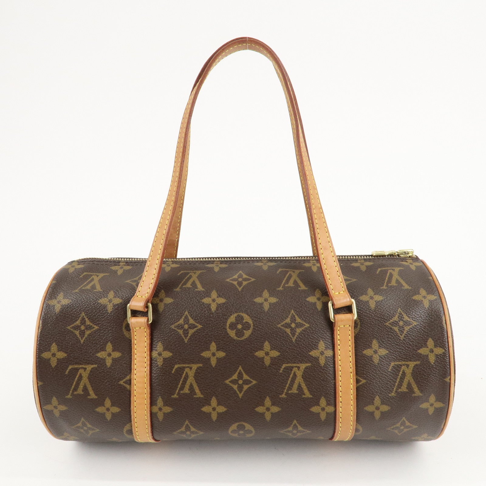 Louis Vuitton Monogram Papillon 30 Hand Bag New Style Brown M51385 Used