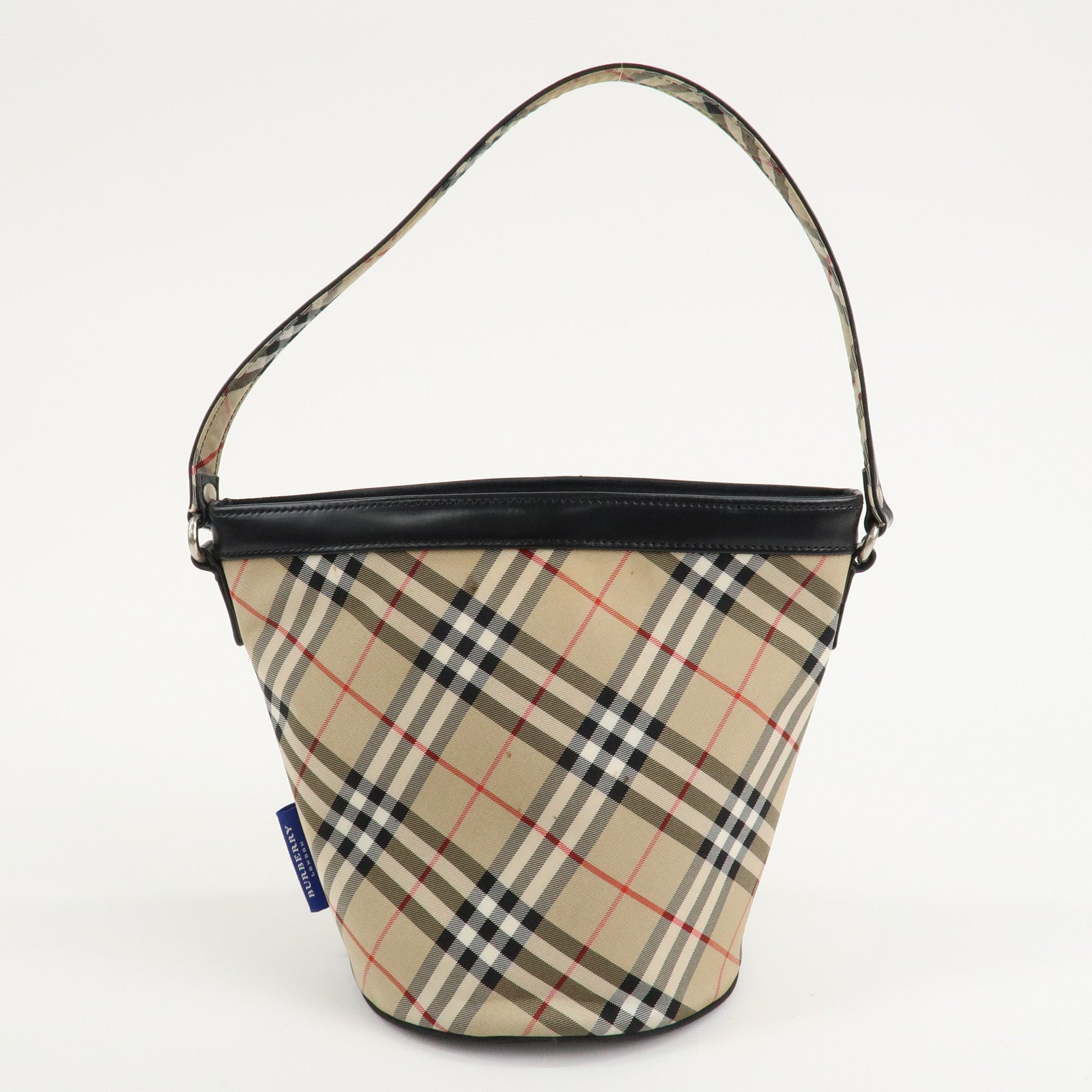 BURBERRY Canvas Leather Nova Check Shoulder Bag Hand Bag