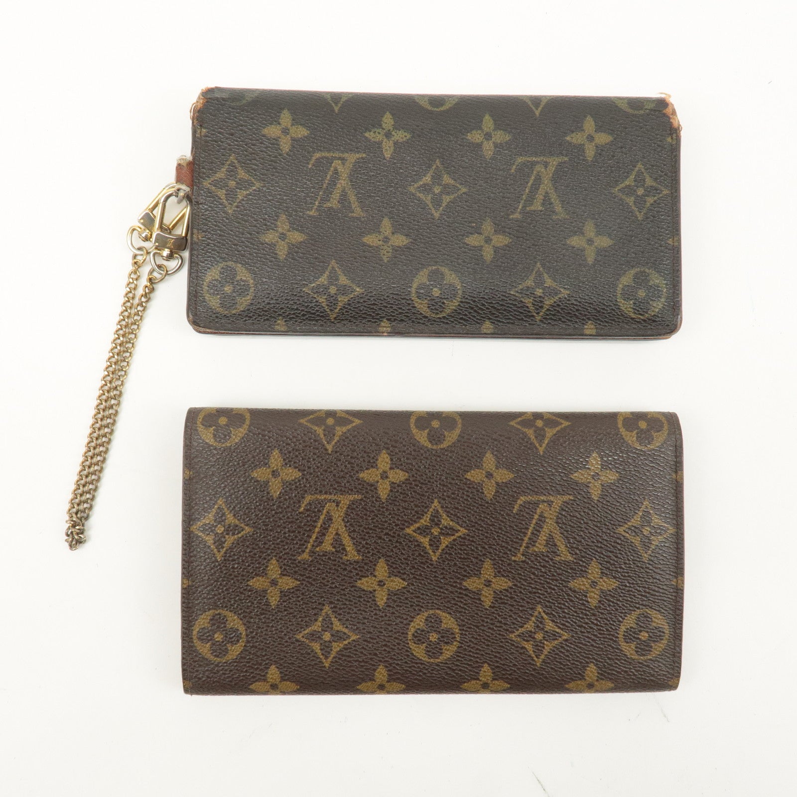 Louis Vuitton Monogram Set of 2 Portefeuille Wallet M58008 M61217