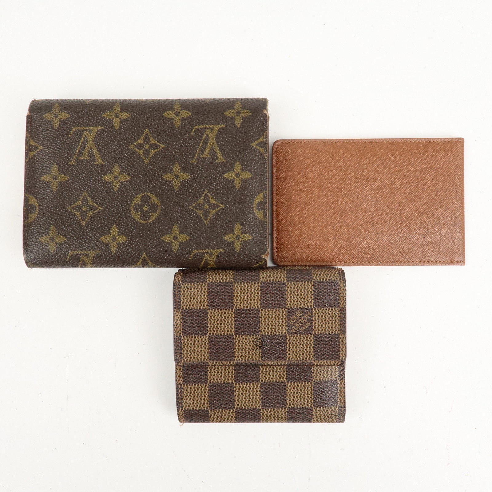 Louis Vuitton Monogram Damier Set of 2 Wallet M61200 N61654 Used