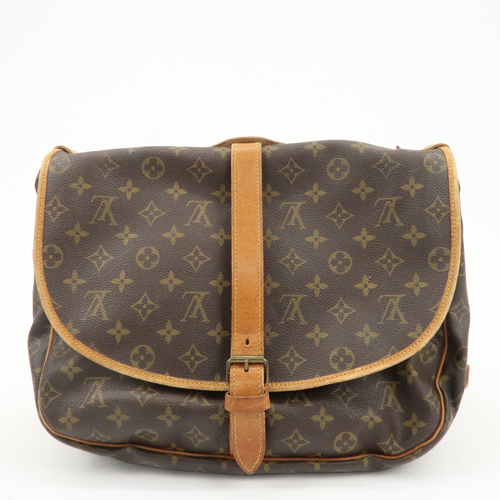 Louis Vuitton Monogram Saumur 35 Shoulder Bag Brown M42254 Used