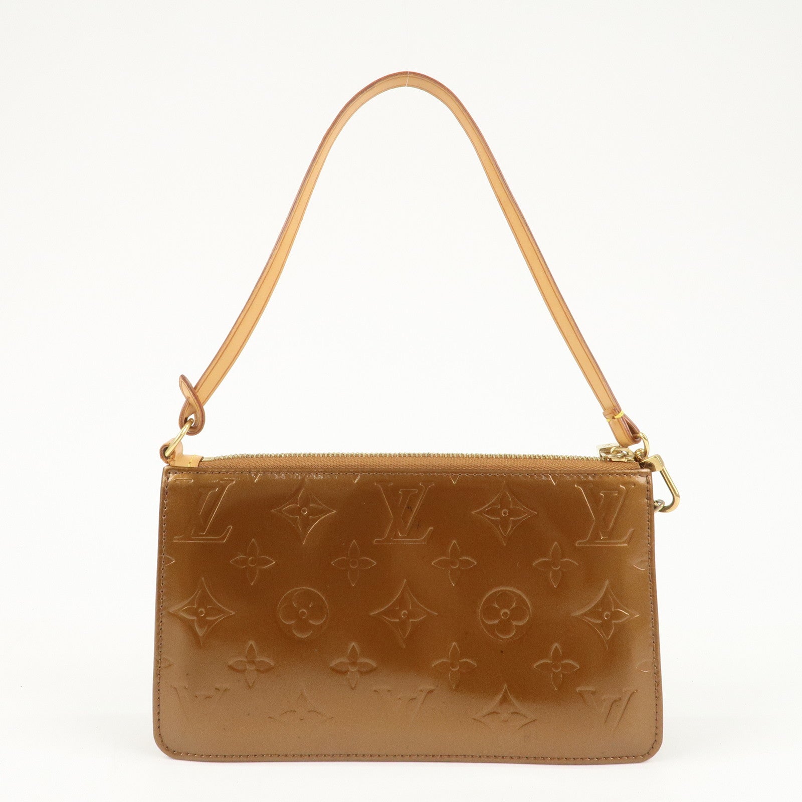 Louis Vuitton Monogram Vernis Lexington Hand Bag Bronze M91133 Used