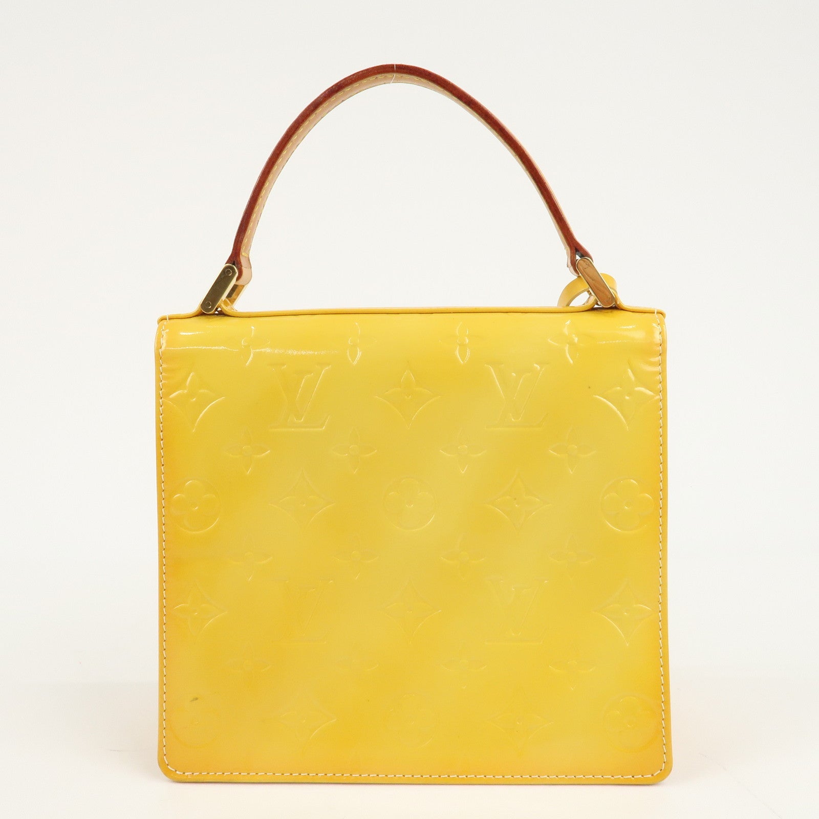 Louis Vuitton Vernis Spring Street Hand Bag LimeYellow M91068