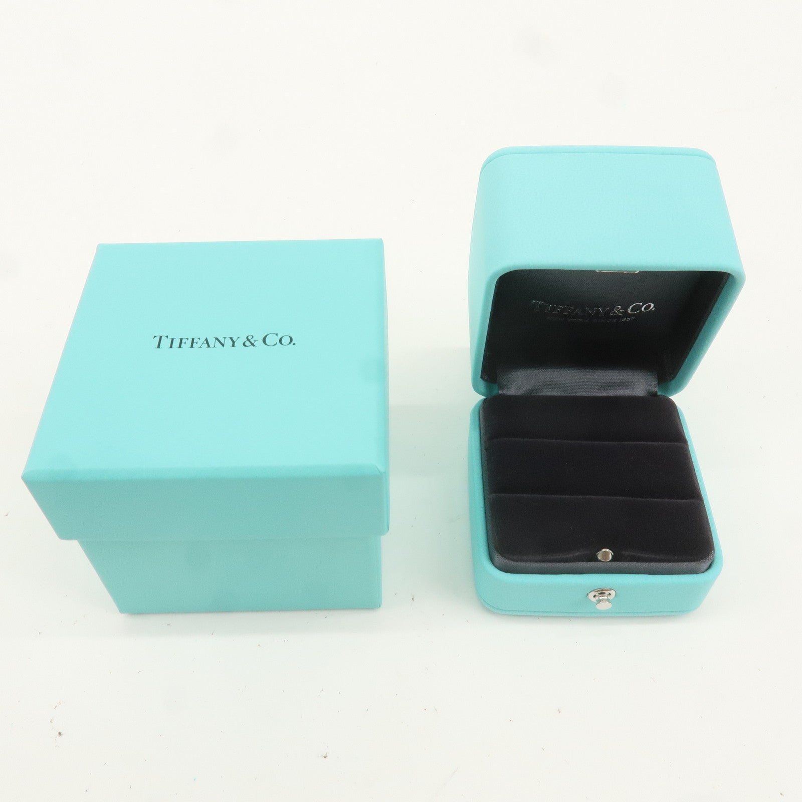 Tiffany&Co. Set of 2 Jewelry Box For Pair Rings Tiffany Blue