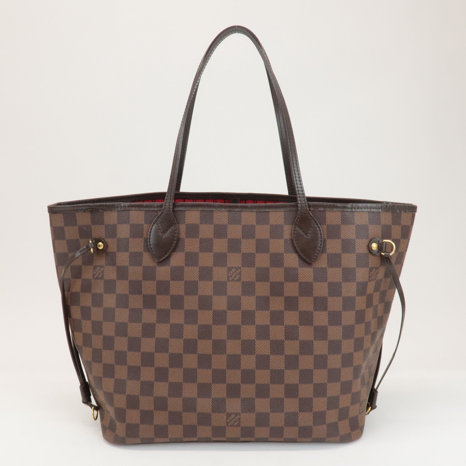 Louis Vuitton Damier Neverfull MM Tote Bag Hand Bag Brown N51105