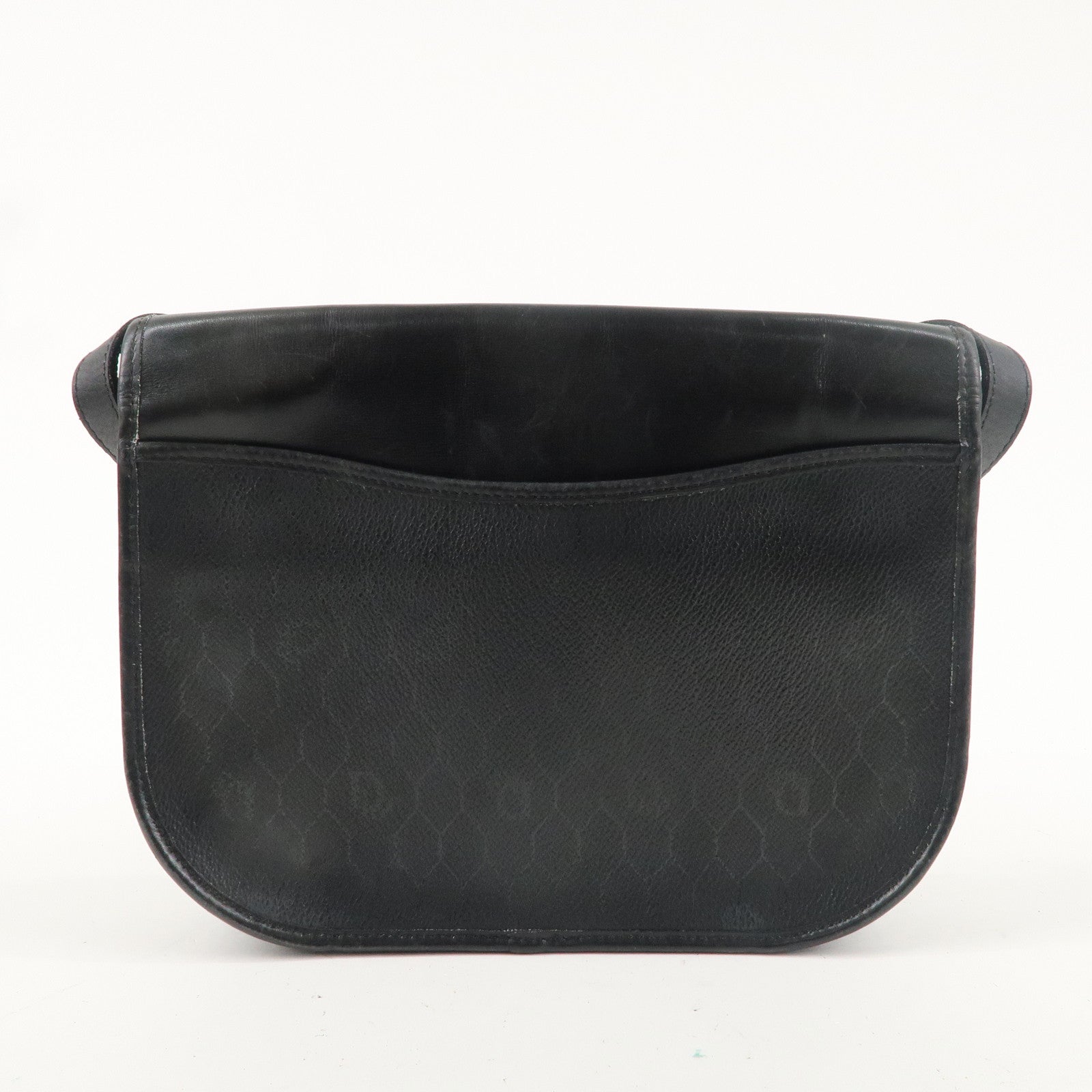 Christian Dior Honeycomb PVC Leather Shoulder Bag Black