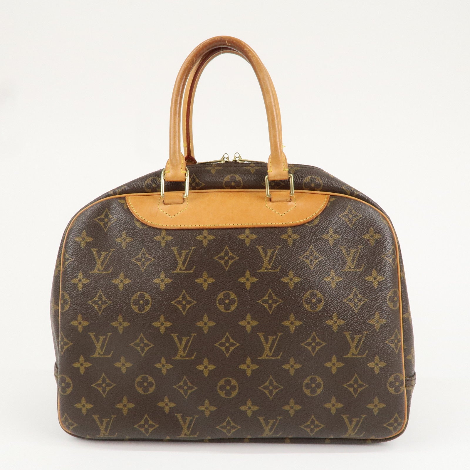 Louis Vuitton Monogram Deauville Hand Bag Brown M47270