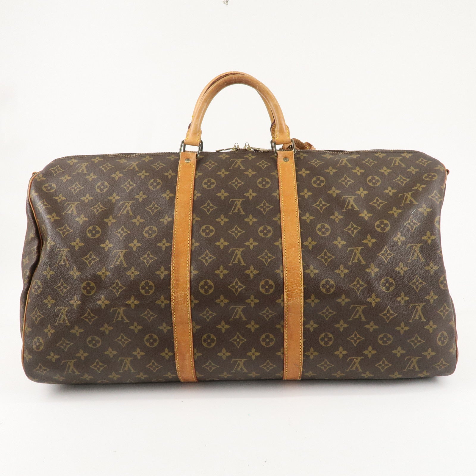 Louis Vuitton Monogram Keep All Bandouliere 60 Bag Brown M41412