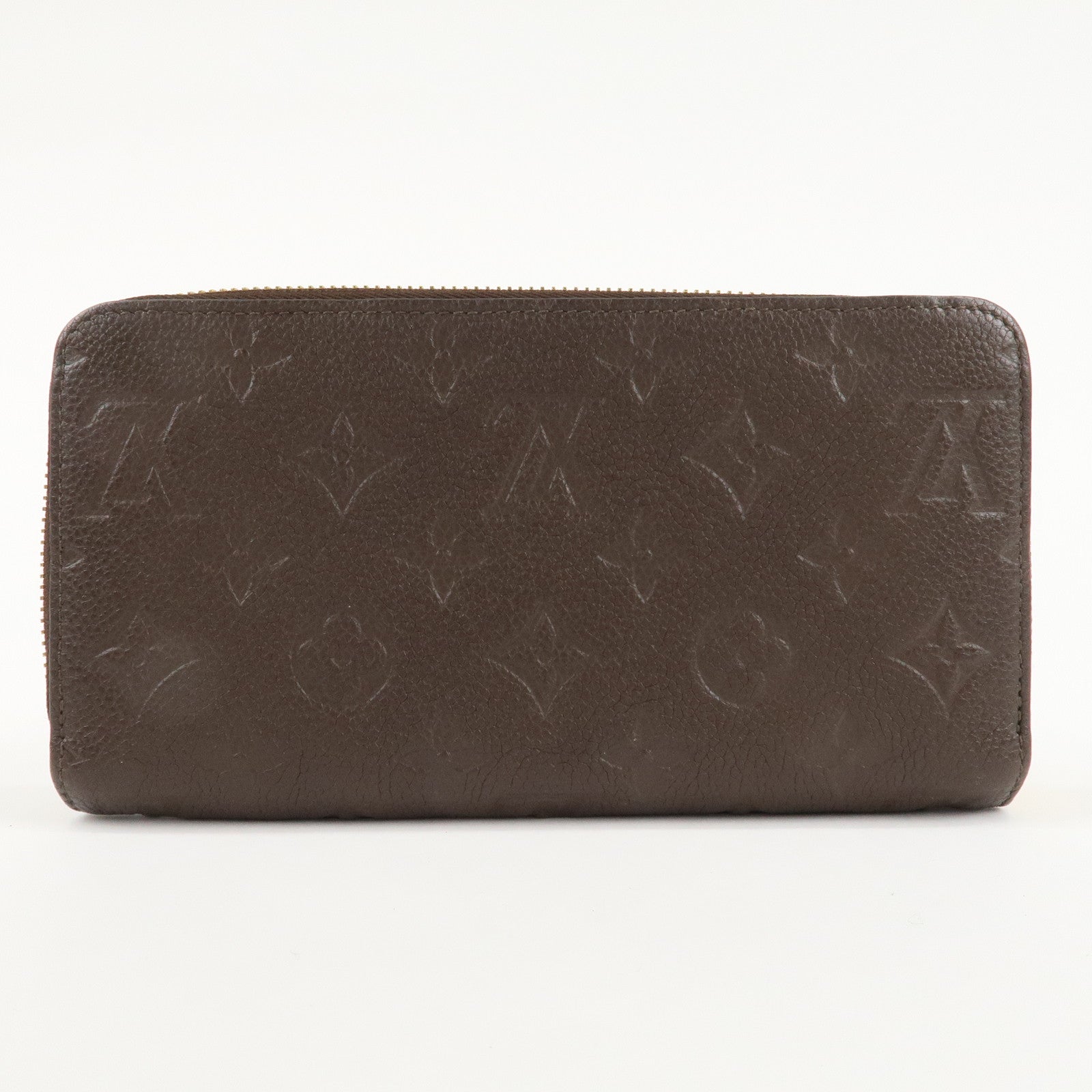 Louis Vuitton Monogram Empreinte Zippy Wallet Brown M60548 Used