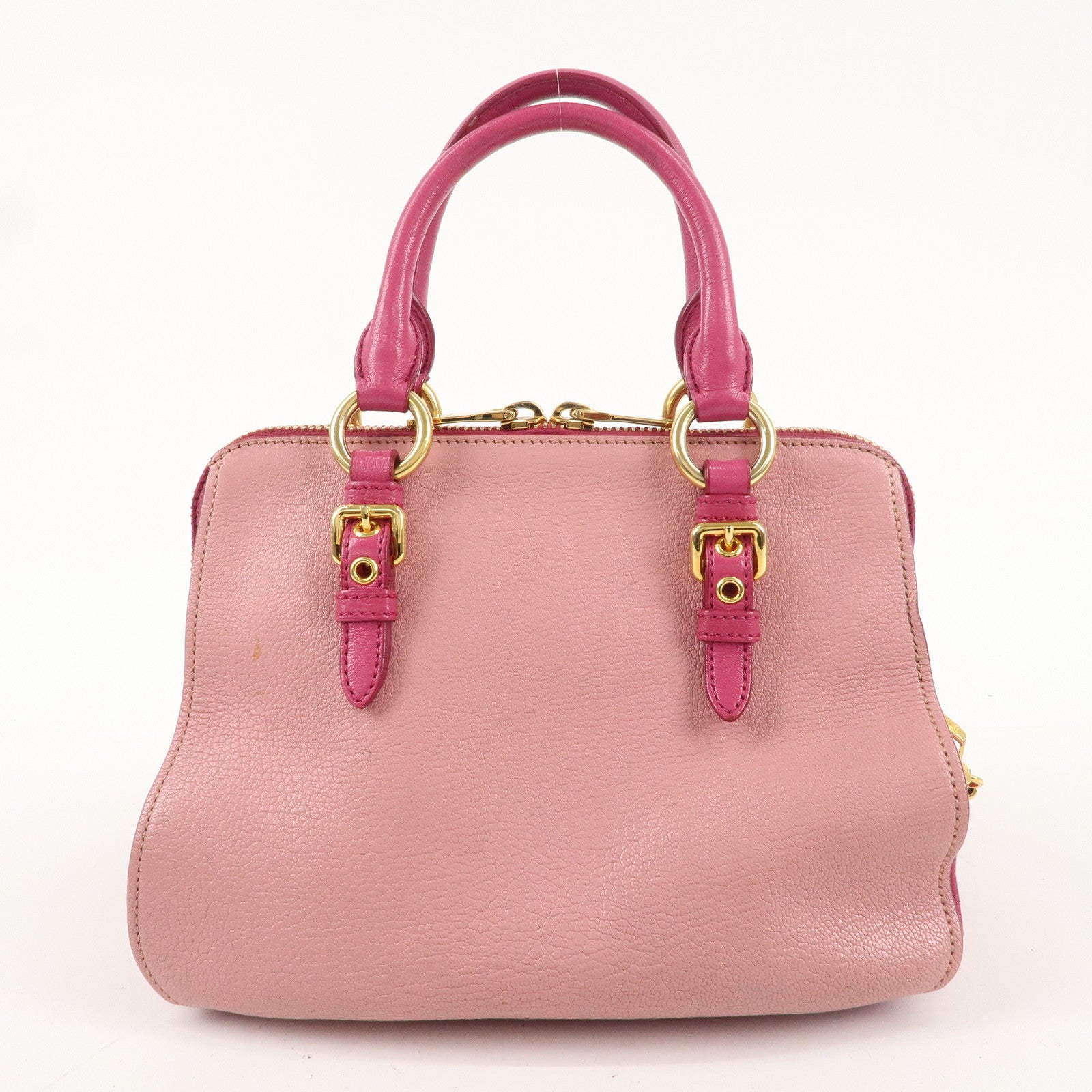 MIU MIU Leather 2WAY Bag Hand Bag Shoulder Bag Pink