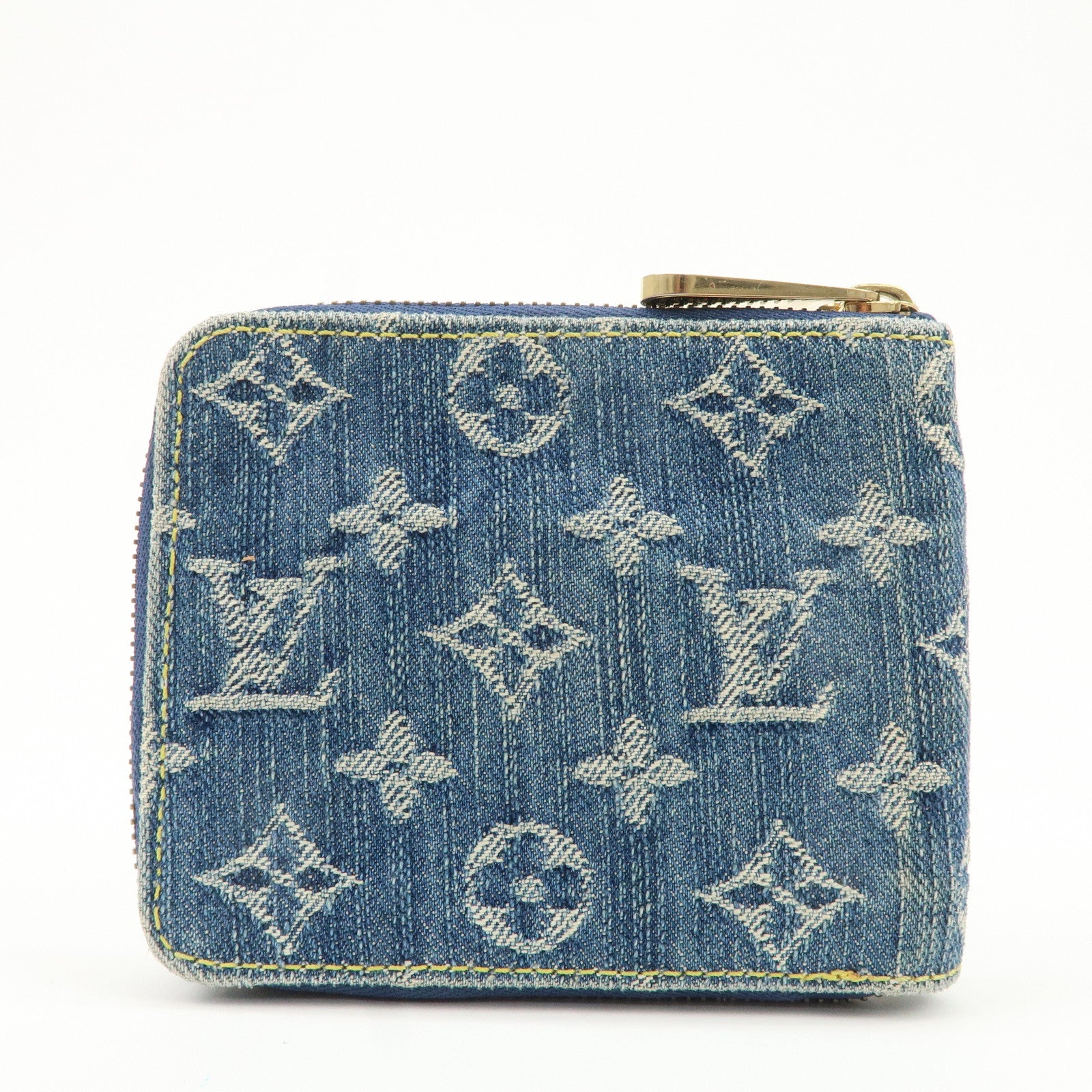 Louis Vuitton Monogram Denim Mini Zippy Wallet M95342 Blue