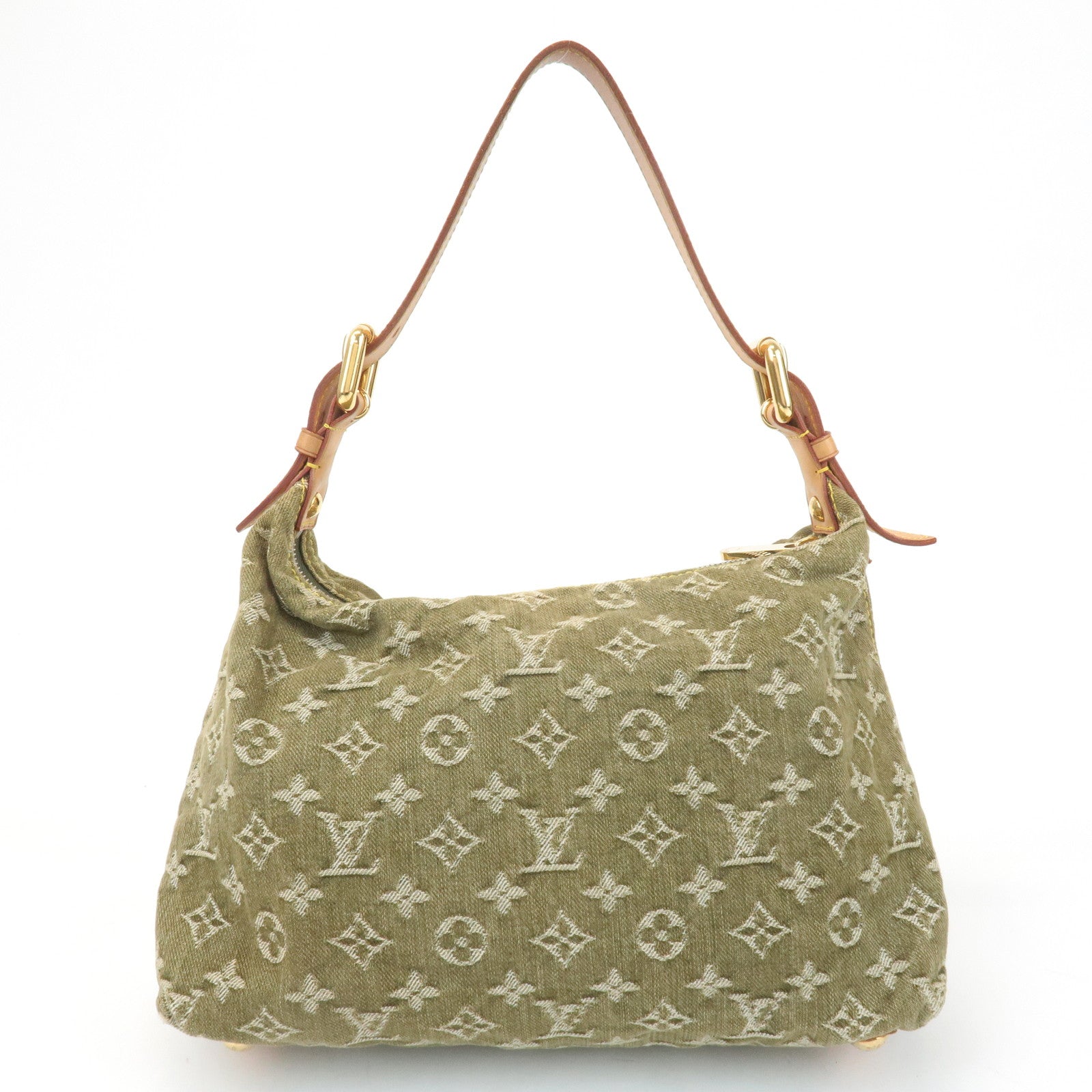 Louis Vuitton Monogram Denim Baggy PM Shoulder Bag Khaki M95213 Used