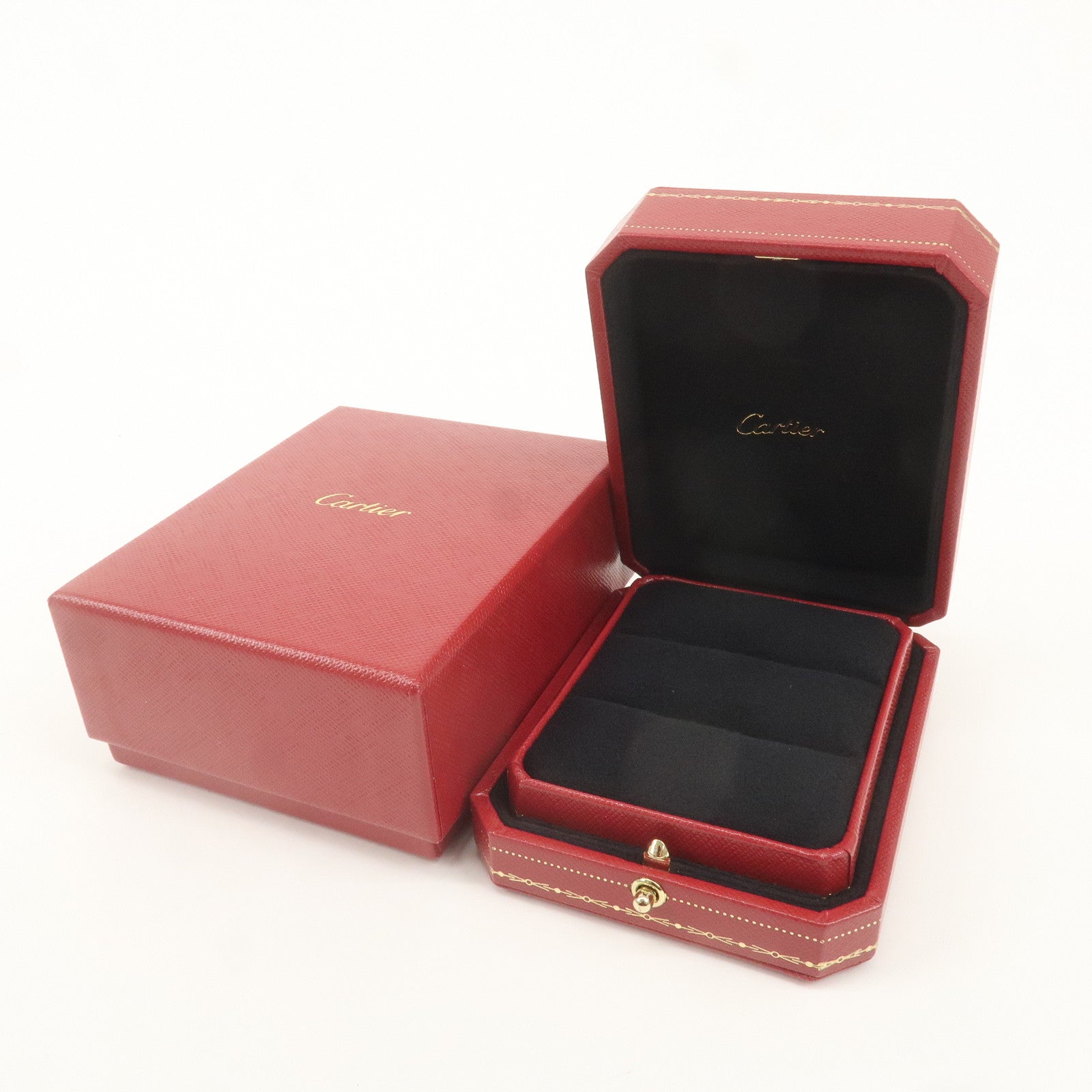 Cartier Set of 2 Pair Ring Box Display Box Jewelry Box For Ring