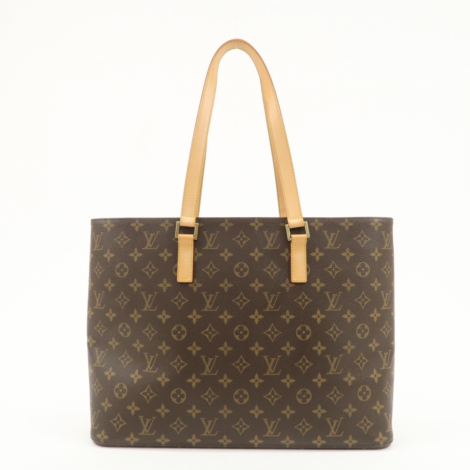 Louis Vuitton Monogram Luco Tote Bag Hand Bag Brown M51155 Used