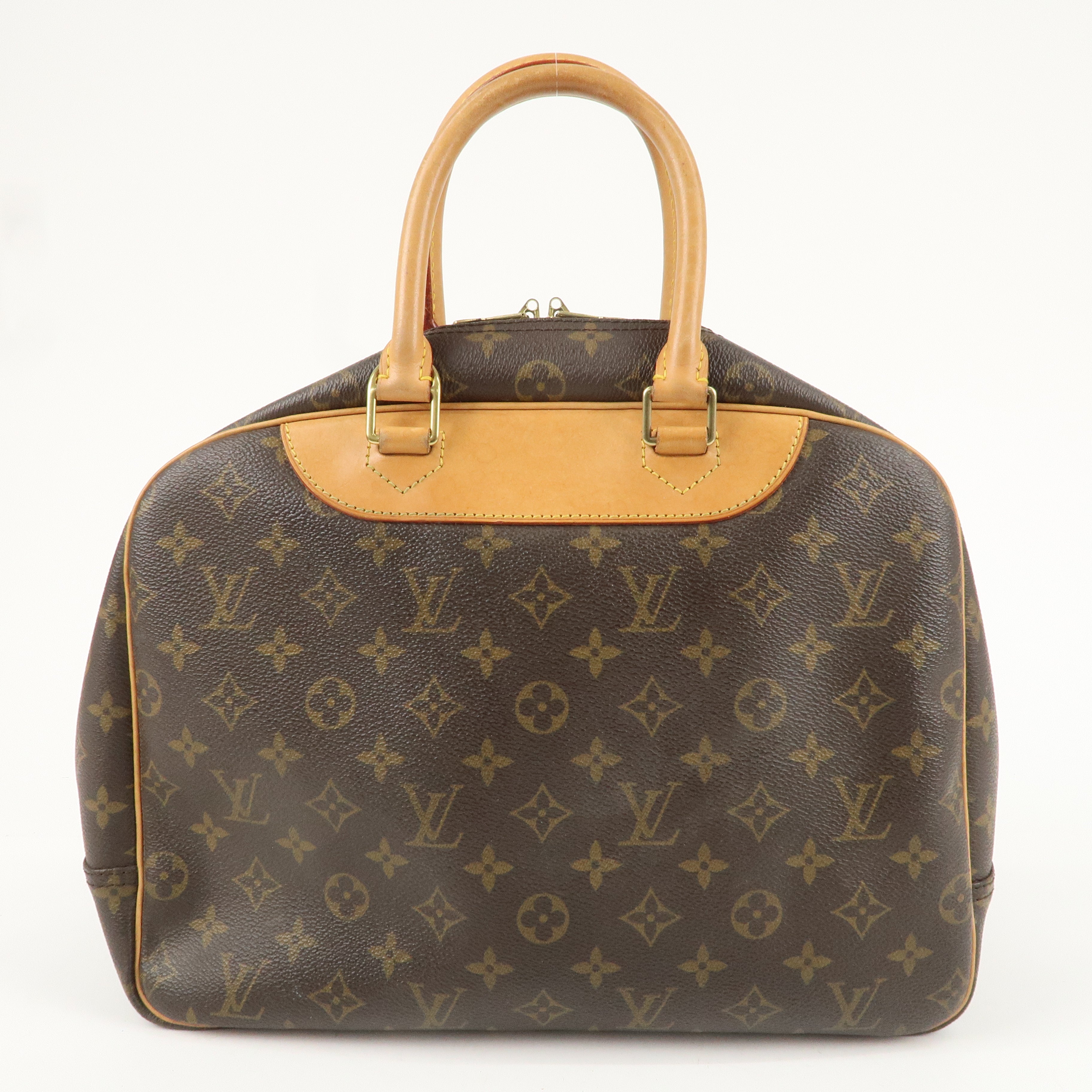 Louis Vuitton Monogram Deauville Hand Bag Brown M47270