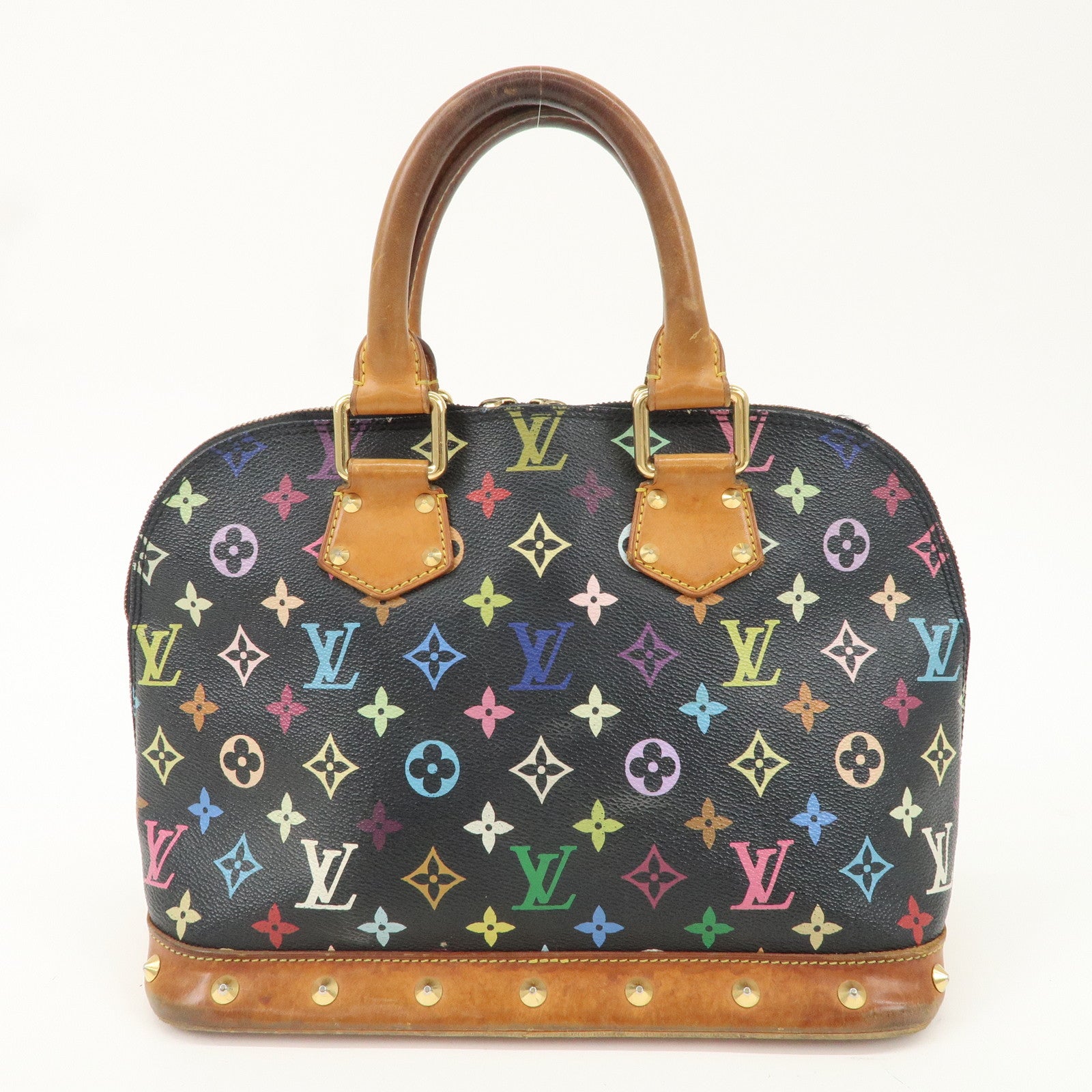 Louis Vuitton Monogram Multicolor Alma Hand Bag Noir M92646