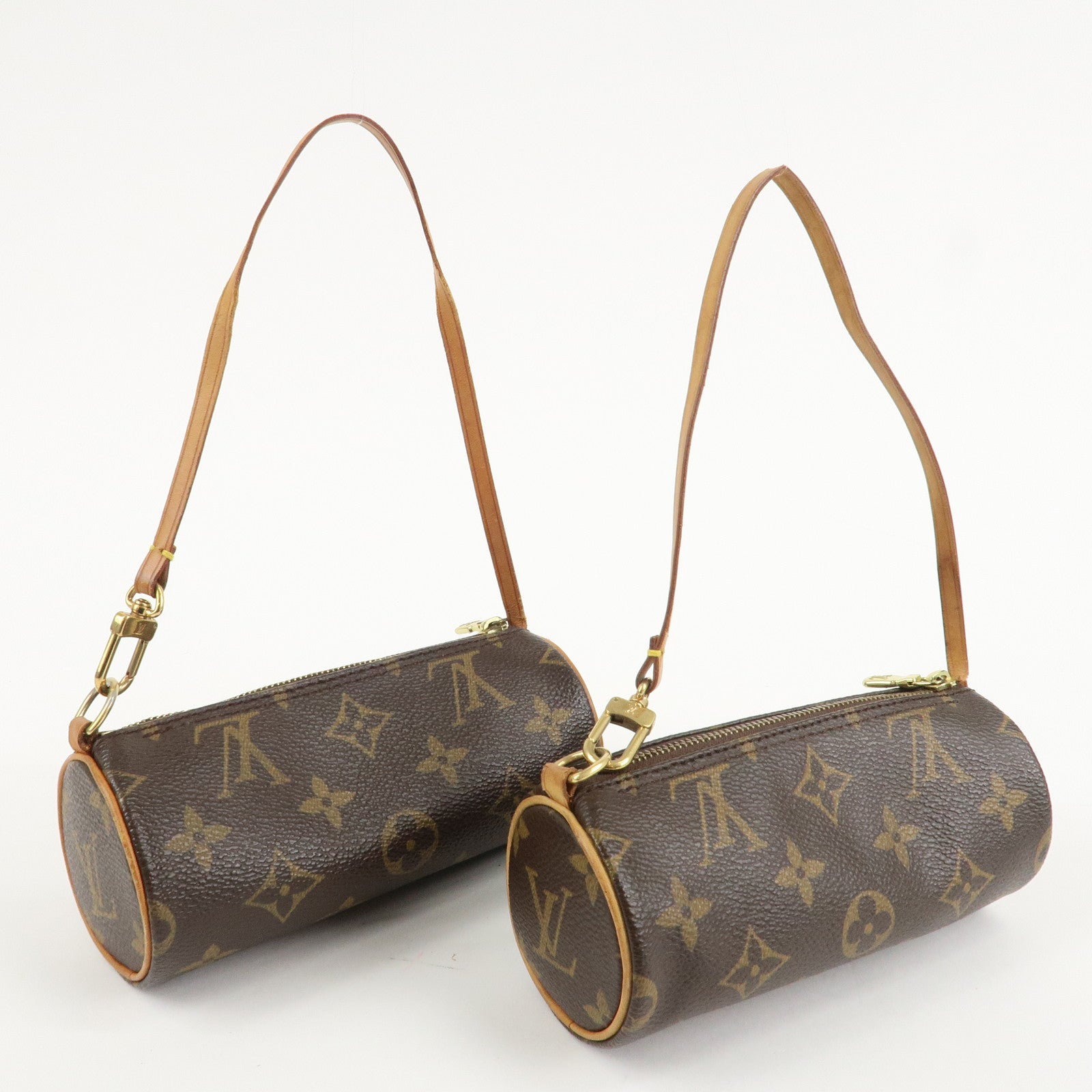 Louis Vuitton Monogram Set of 2 Pouch for Papillon Bag Brown Used