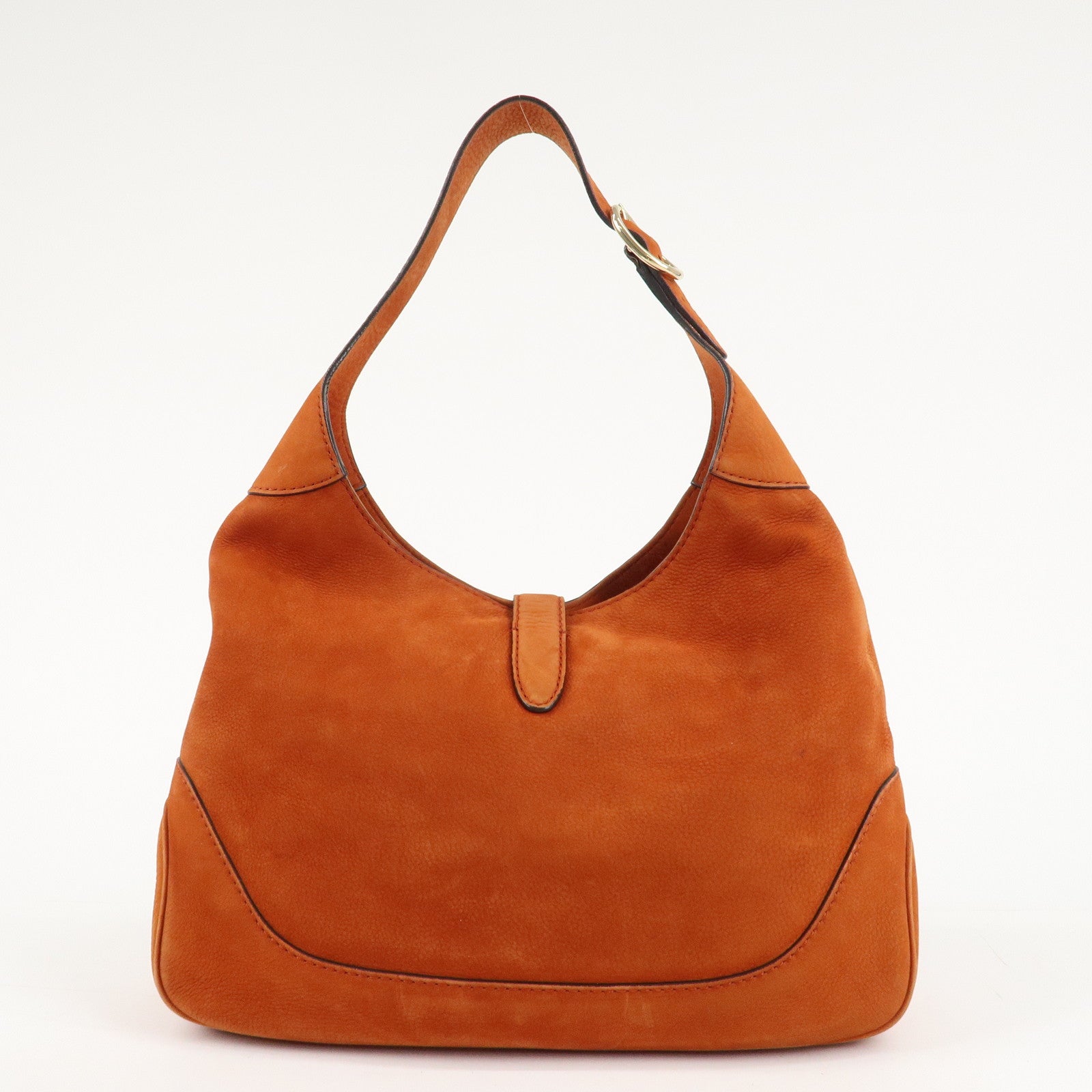 GUCCI New Jackie Suede Shoulder Bag  Orange 277520