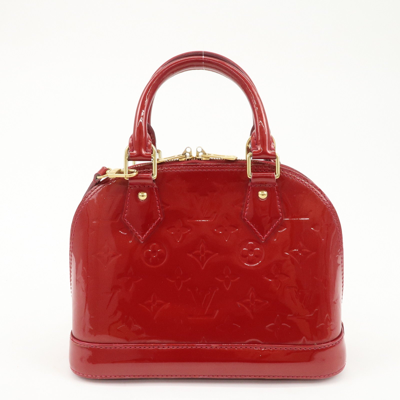 Louis Vuitton Monogram Vernis Alma BB 2Way Bag Red M91606