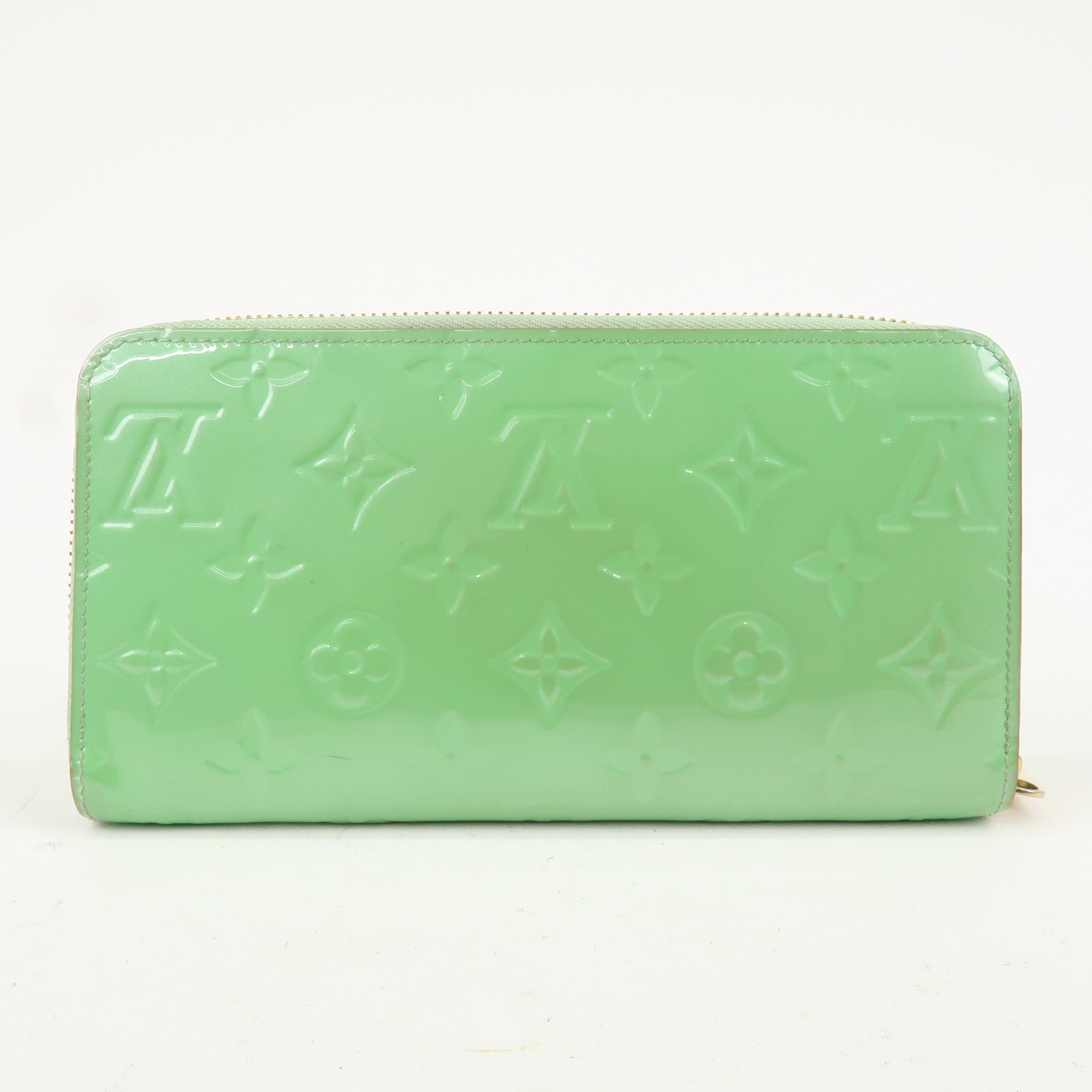 Louis Vuitton Monogram Vernis Zippy Wallet Light Green M82065