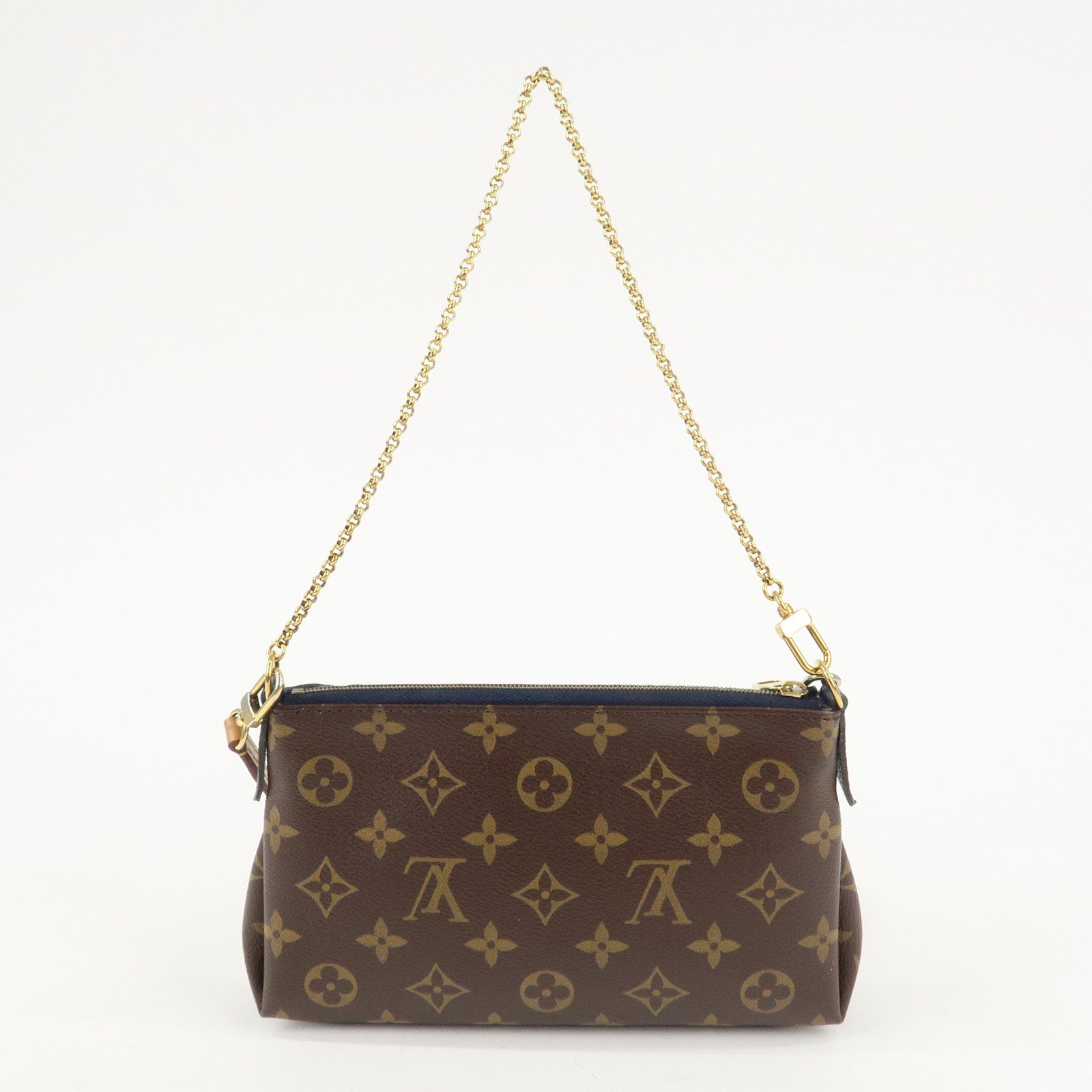 Louis Vuitton Monogram Pallas Clutch Bag Hand Bag Shoulder Strap