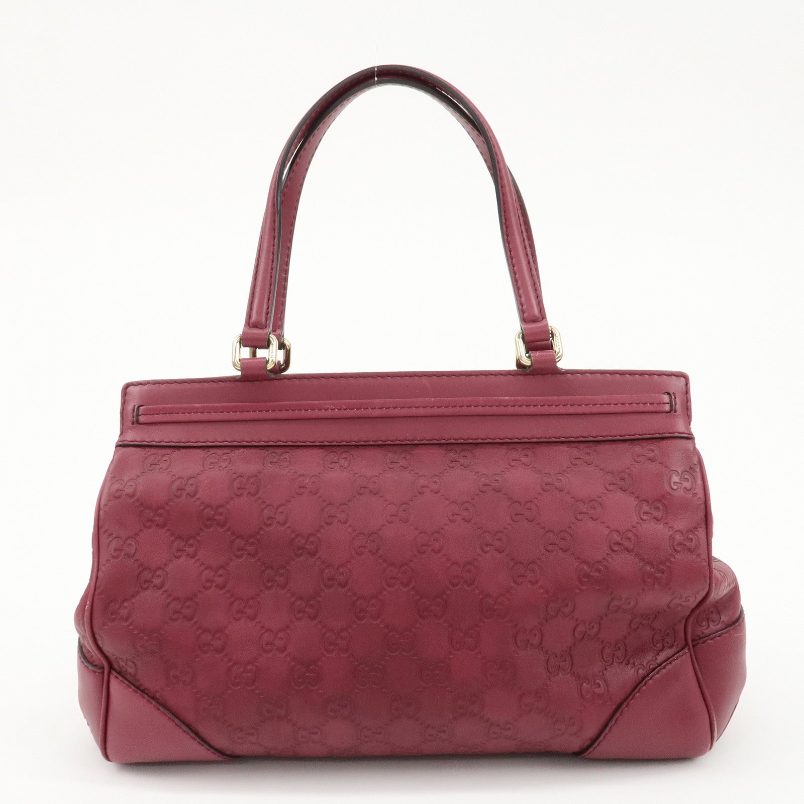 GUCCI Guccissima Princy Leather Tote Bag Bordeaux 257063 Used