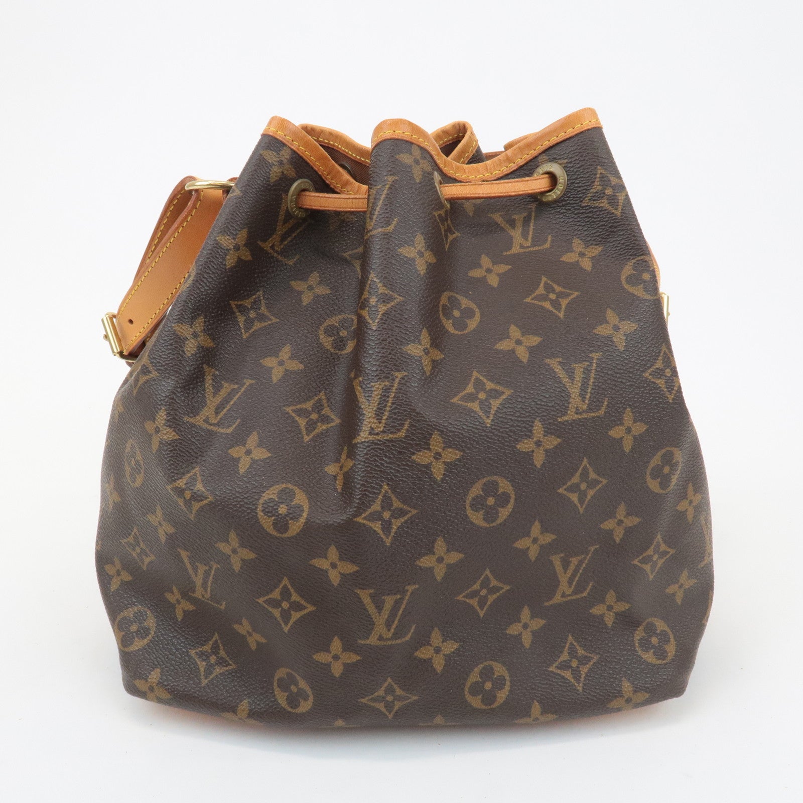 Louis Vuitton Monogram Petit Noe Shoulder Bag Brown M42226